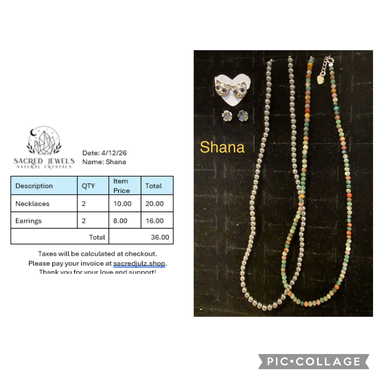 Checkout Link for Sacred Jewels Tiktok Lives