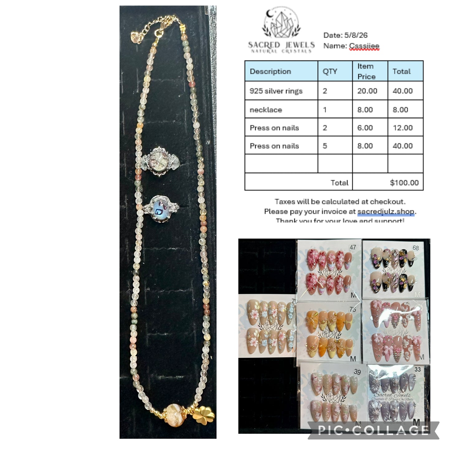 Checkout Link for Sacred Jewels Tiktok Lives