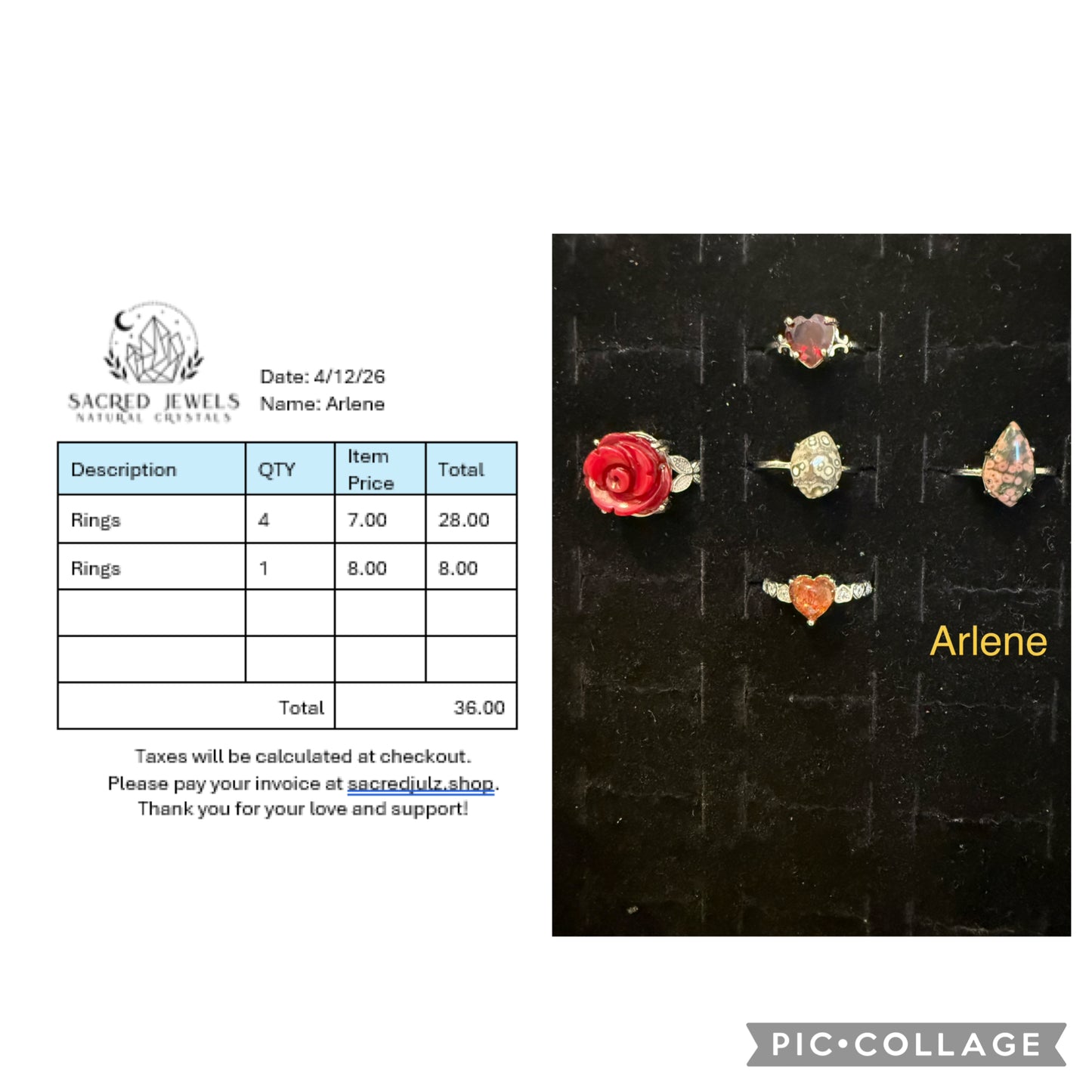 Checkout Link for Sacred Jewels Tiktok Lives