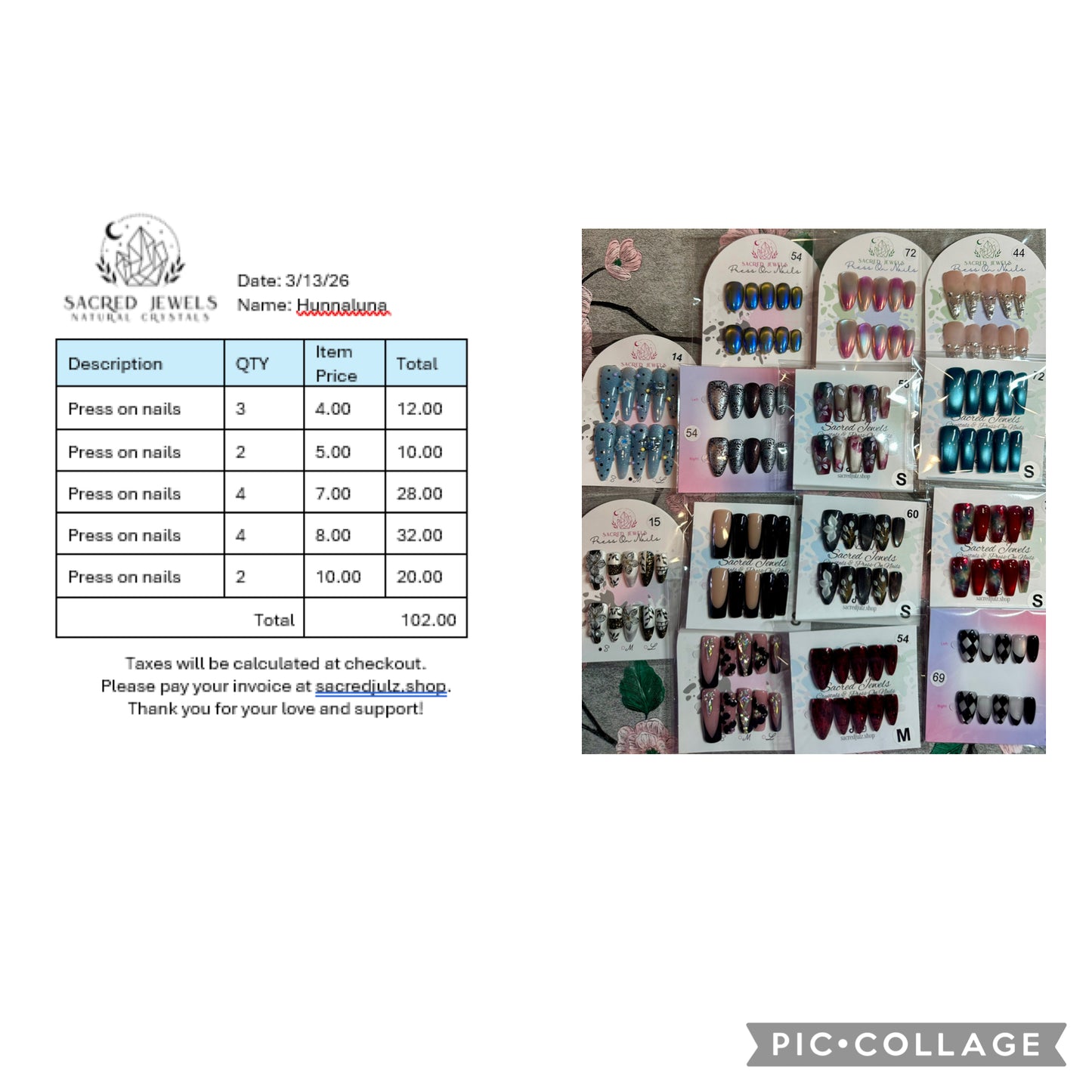 Checkout Link for Sacred Jewels Tiktok Lives