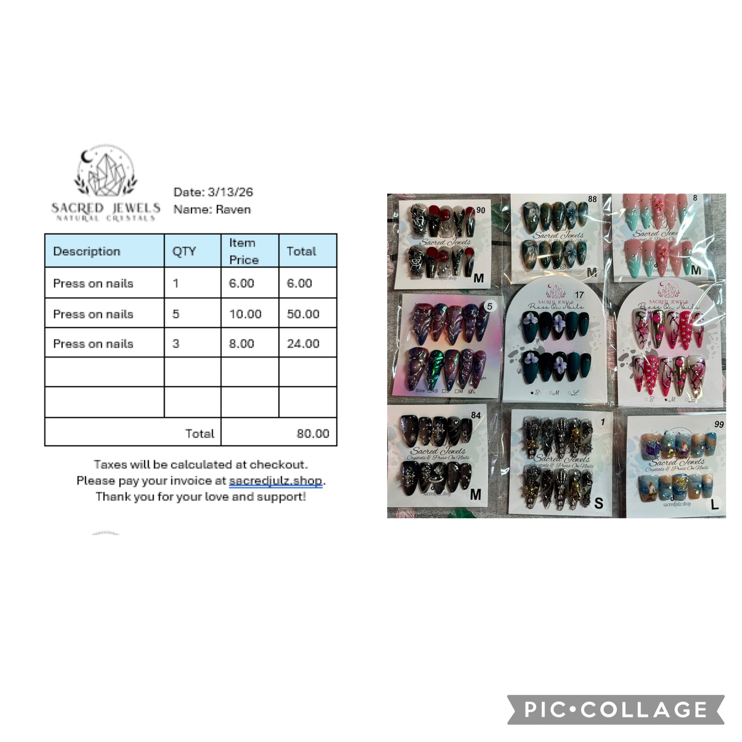 Checkout Link for Sacred Jewels Tiktok Lives