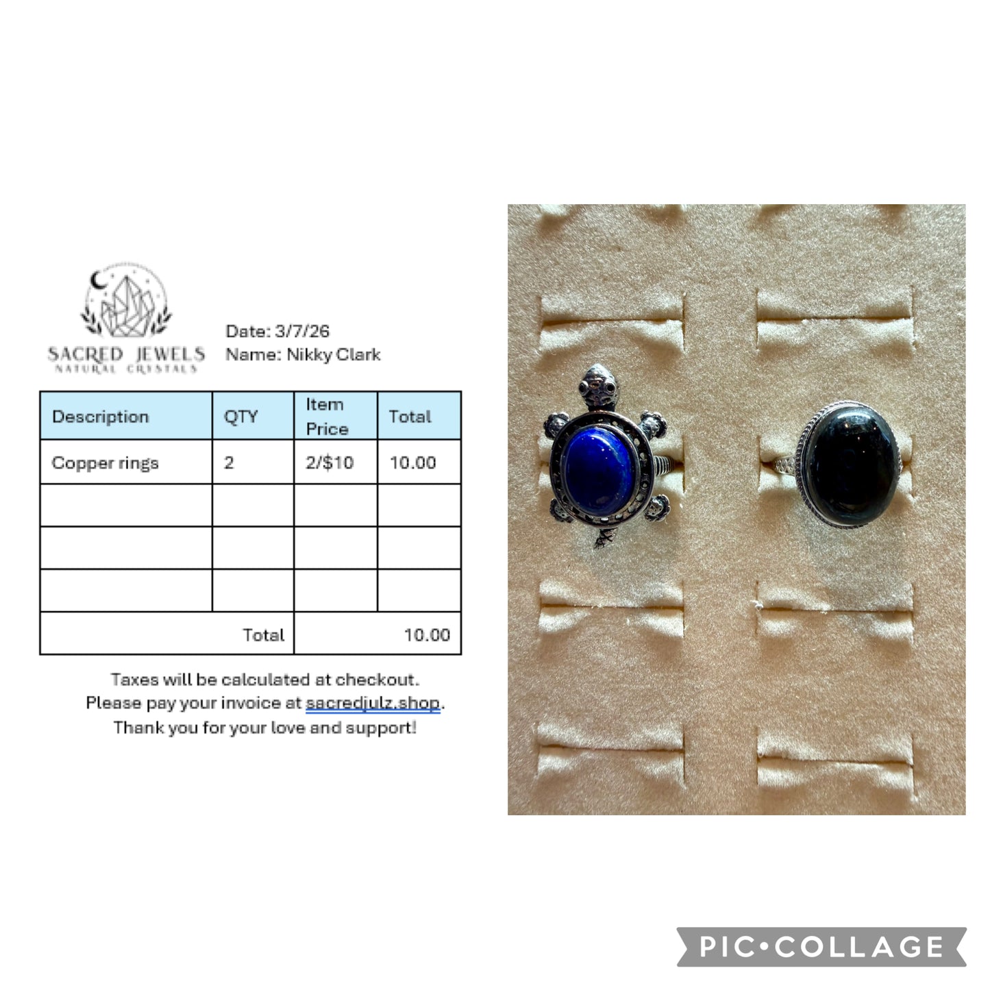 Checkout Link for Sacred Jewels Tiktok Lives