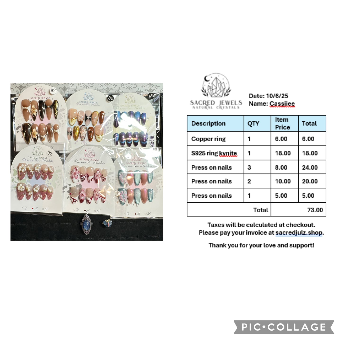 Checkout Link for Sacred Jewels Tiktok Lives