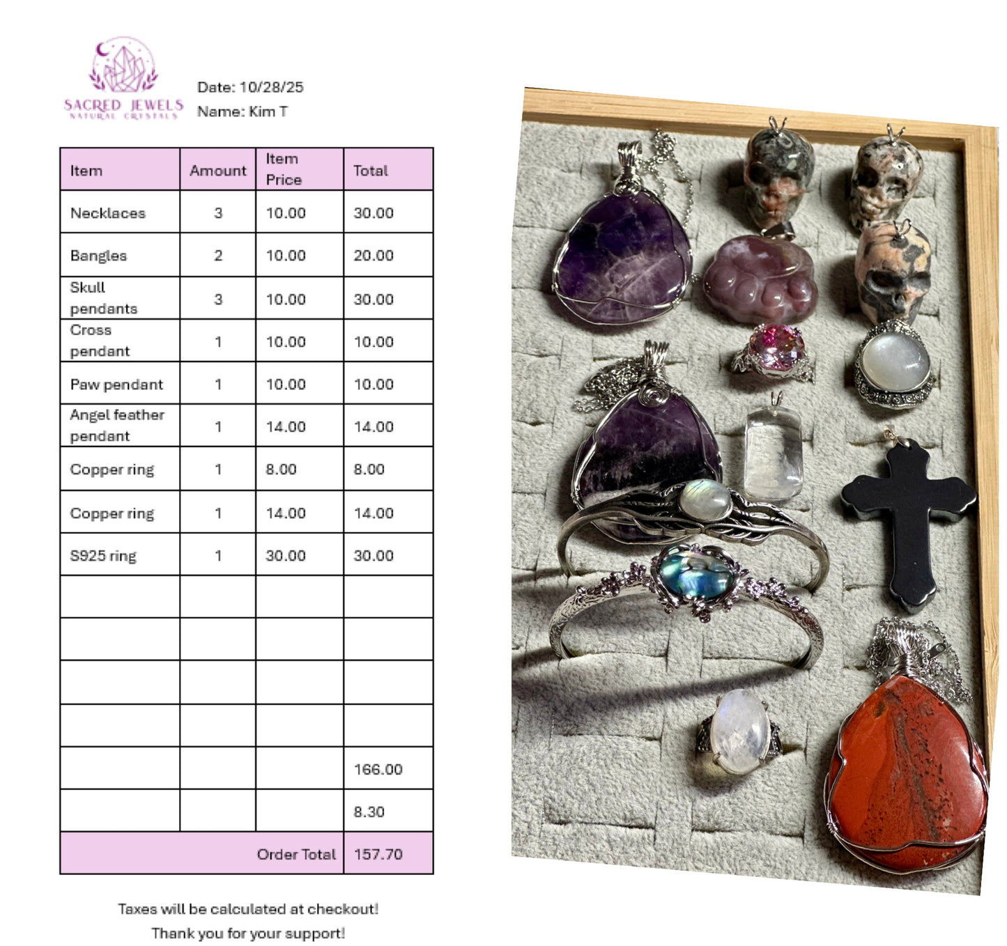 Checkout Link for Sacred Jewels Tiktok Lives