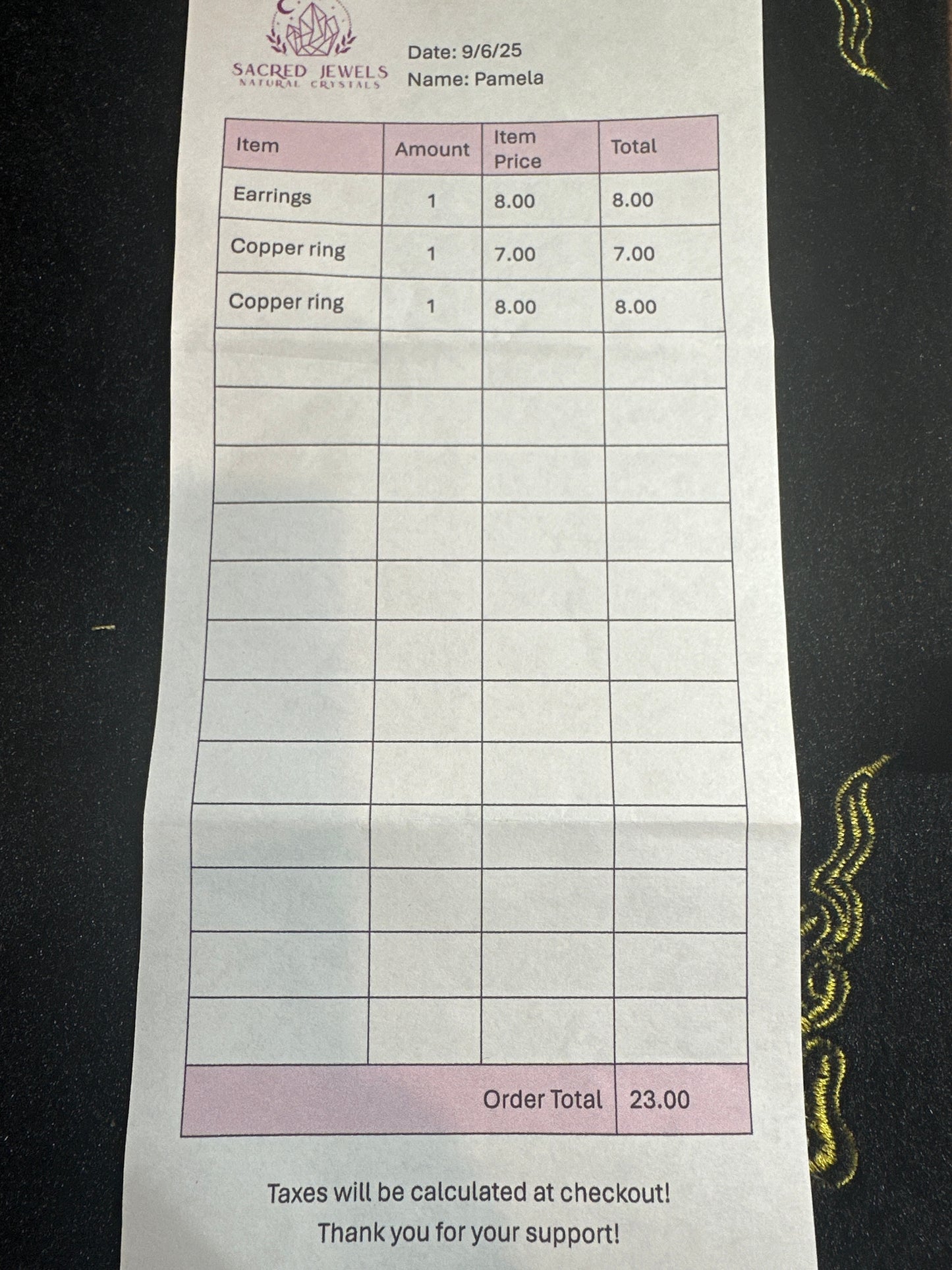 Checkout Link for Sacred Jewels Tiktok Lives