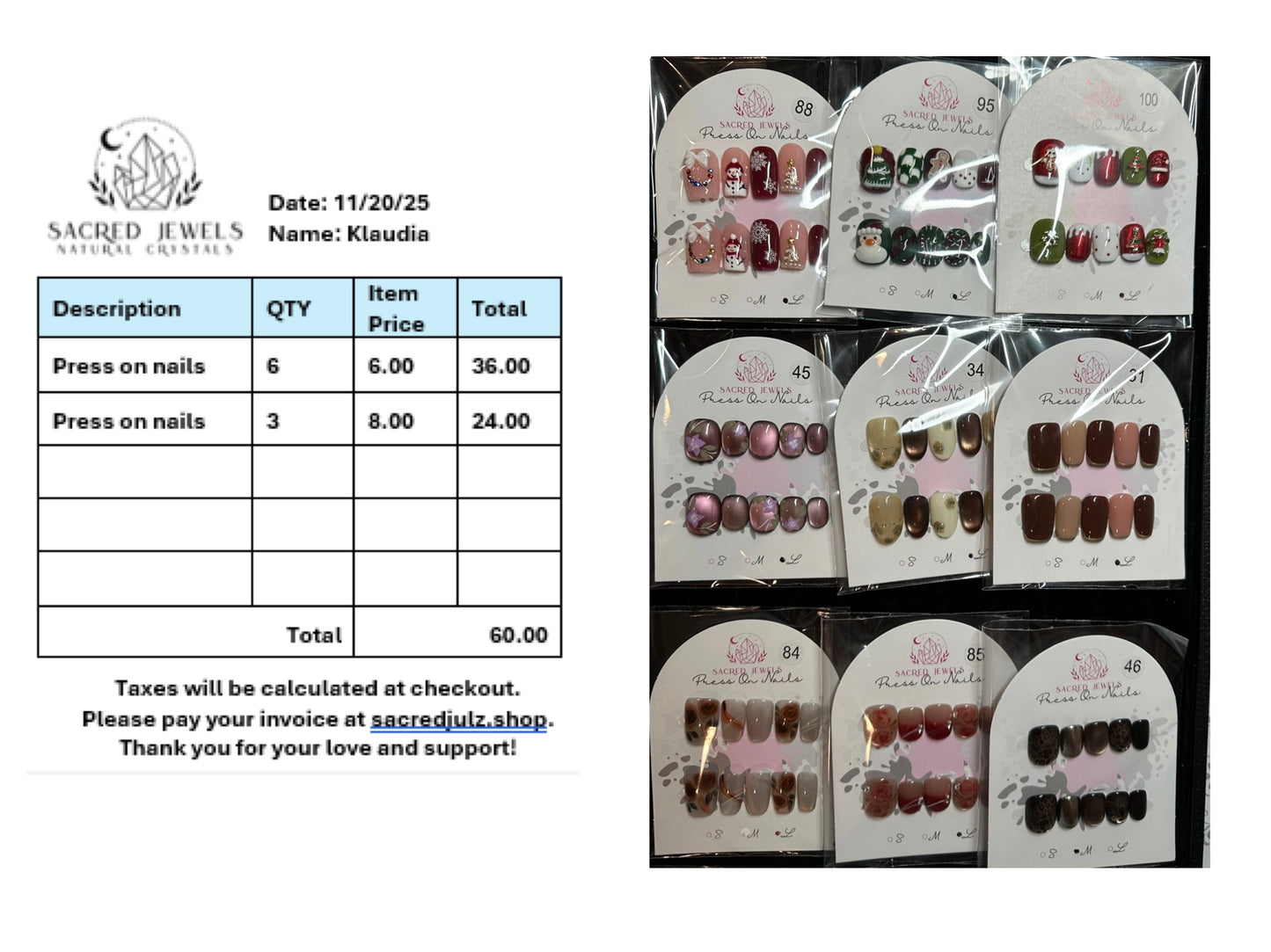 Checkout Link for Sacred Jewels Tiktok Lives