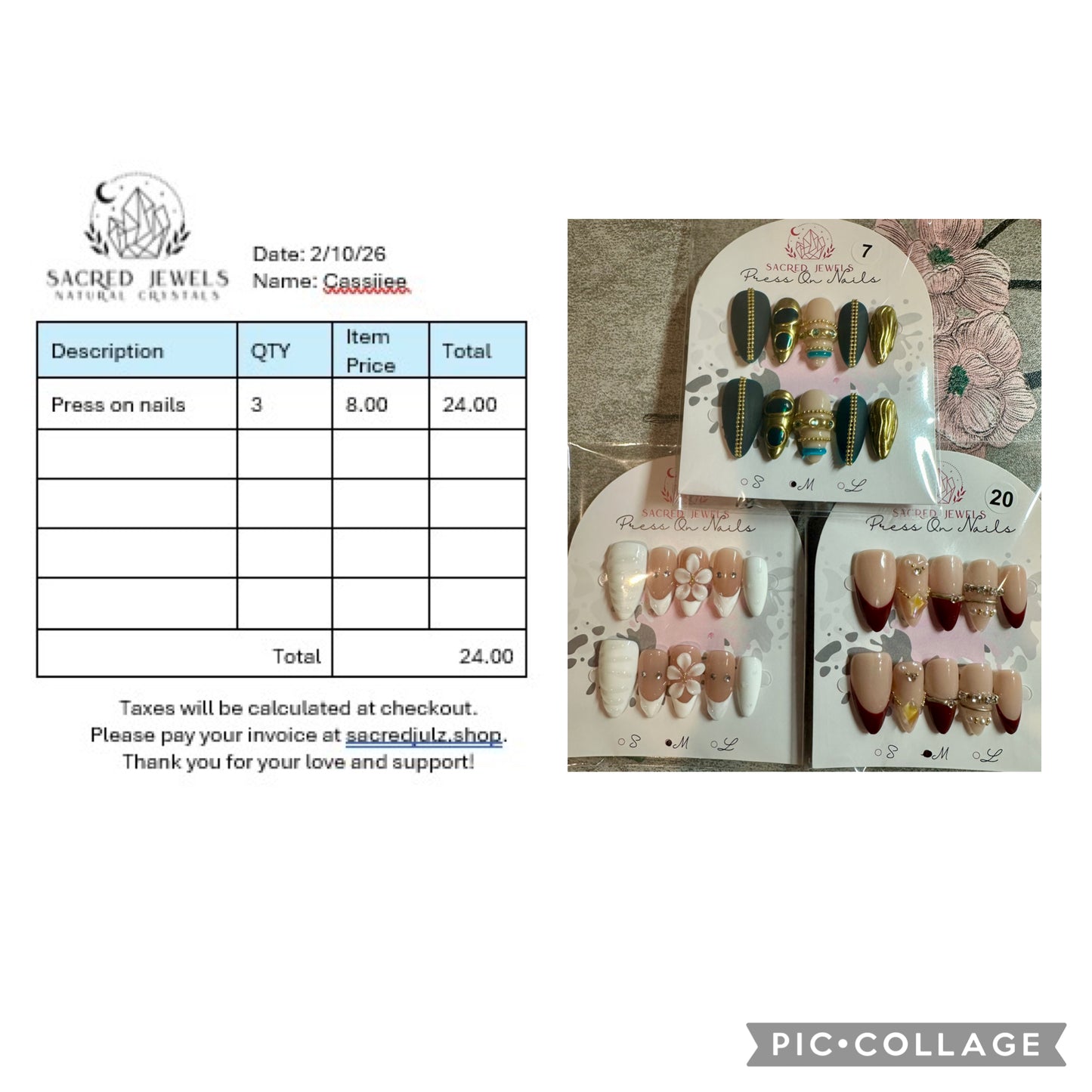 Checkout Link for Sacred Jewels Tiktok Lives