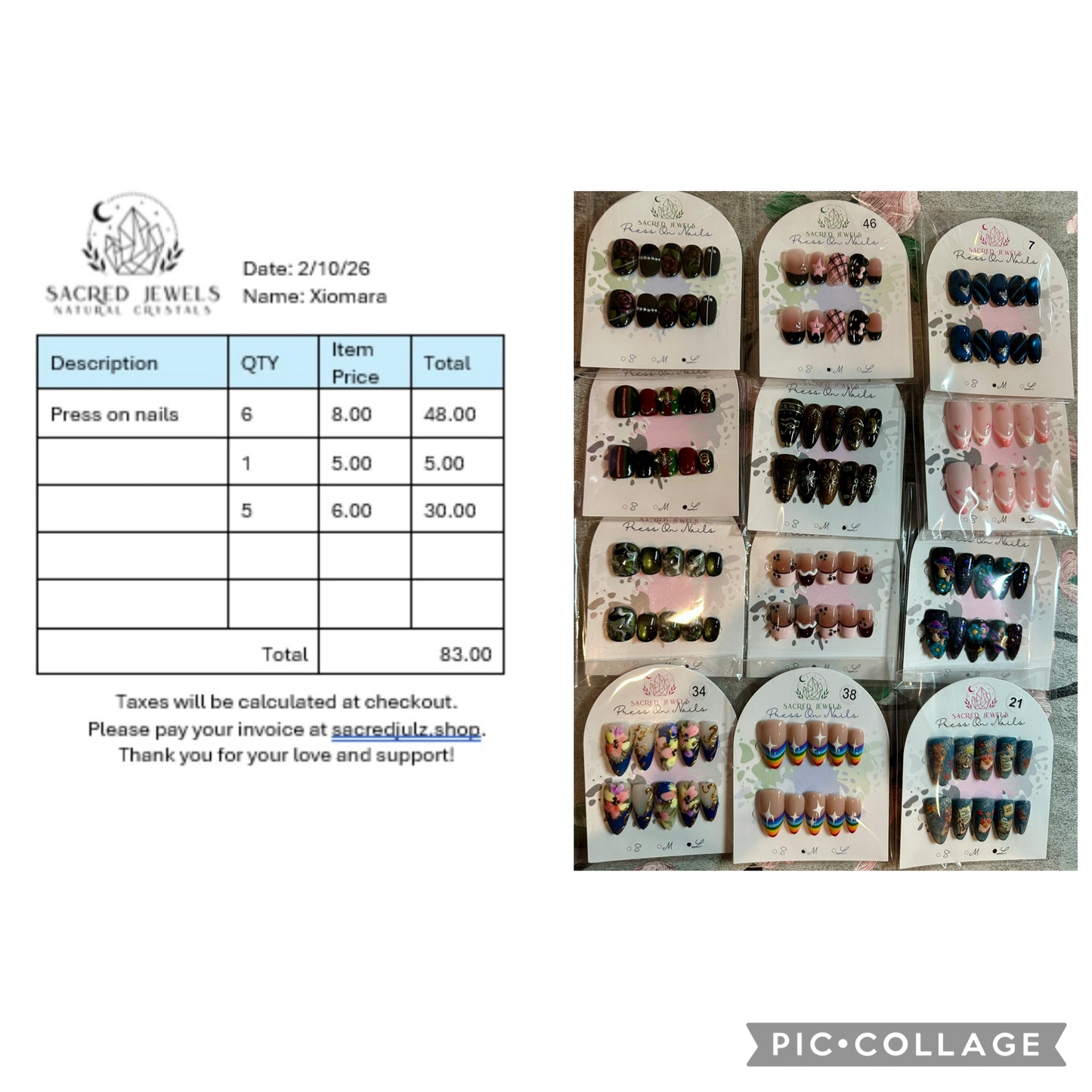 Checkout Link for Sacred Jewels Tiktok Lives