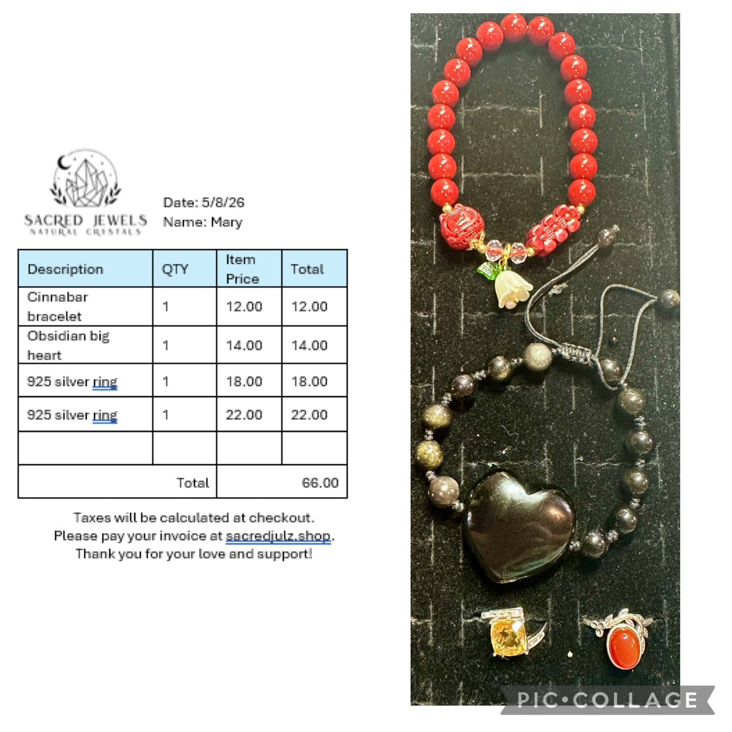 Checkout Link for Sacred Jewels Tiktok Lives