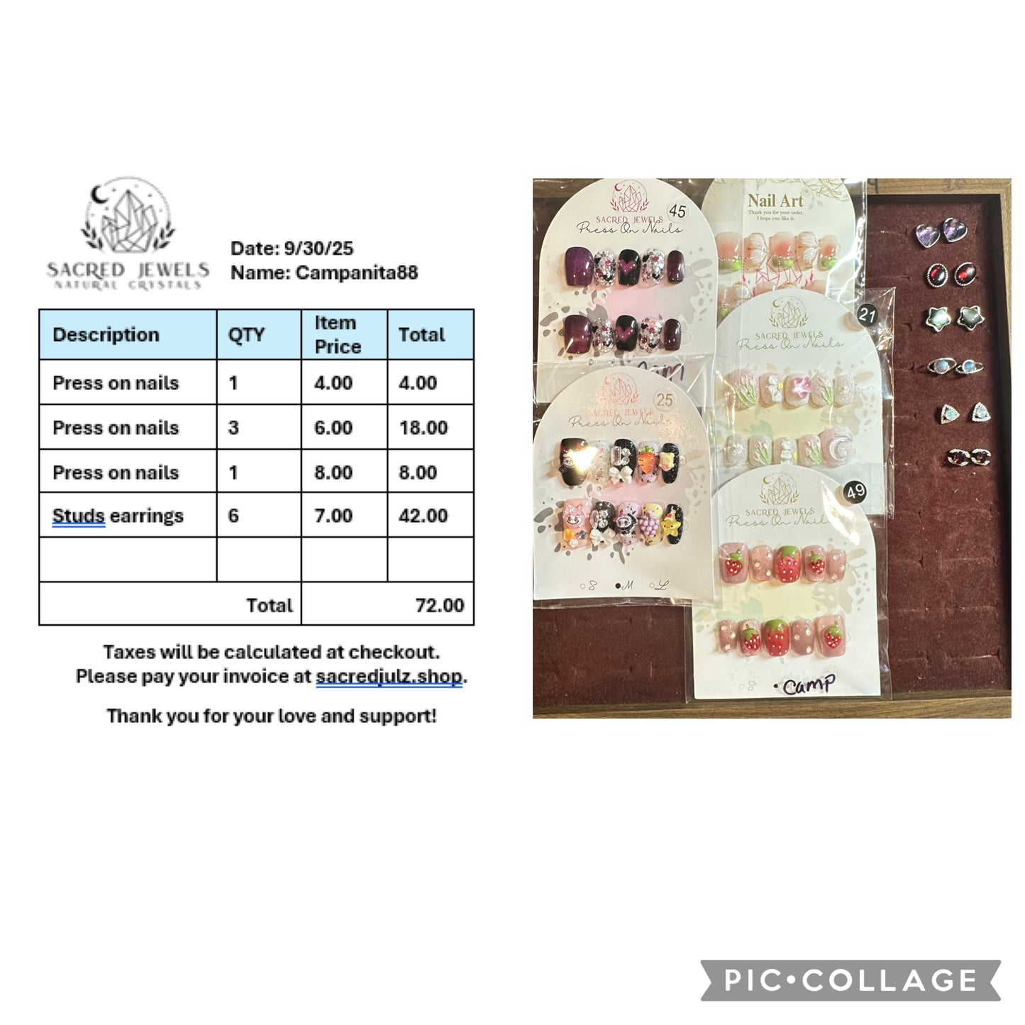 Checkout Link for Sacred Jewels Tiktok Lives