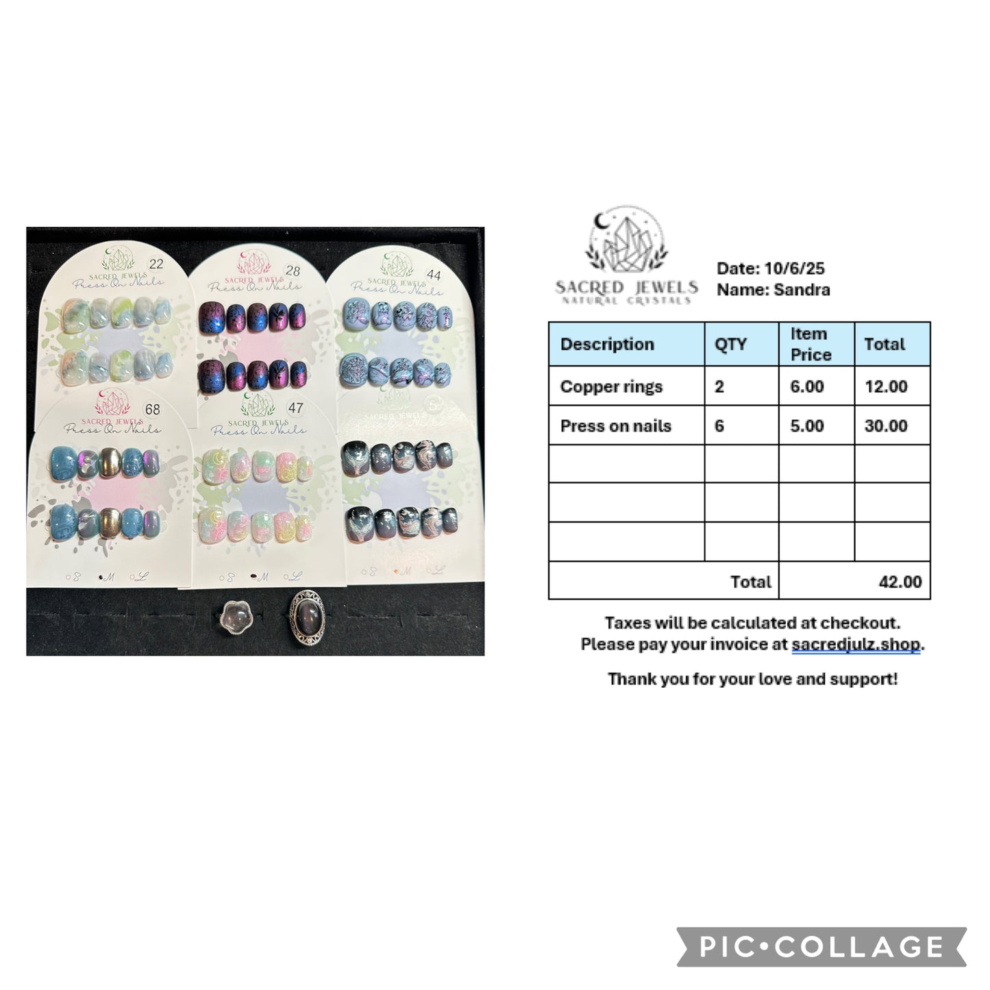 Checkout Link for Sacred Jewels Tiktok Lives