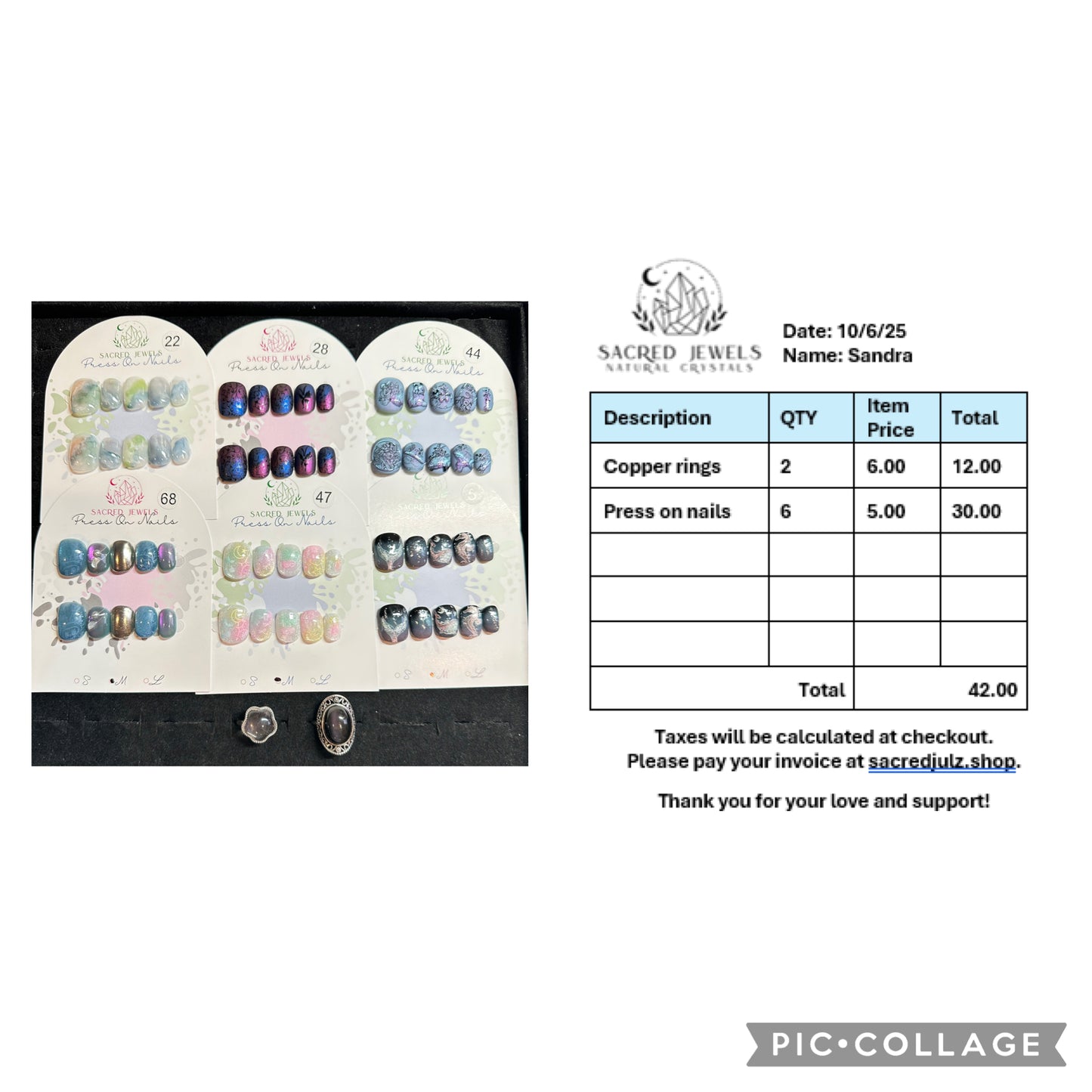 Checkout Link for Sacred Jewels Tiktok Lives