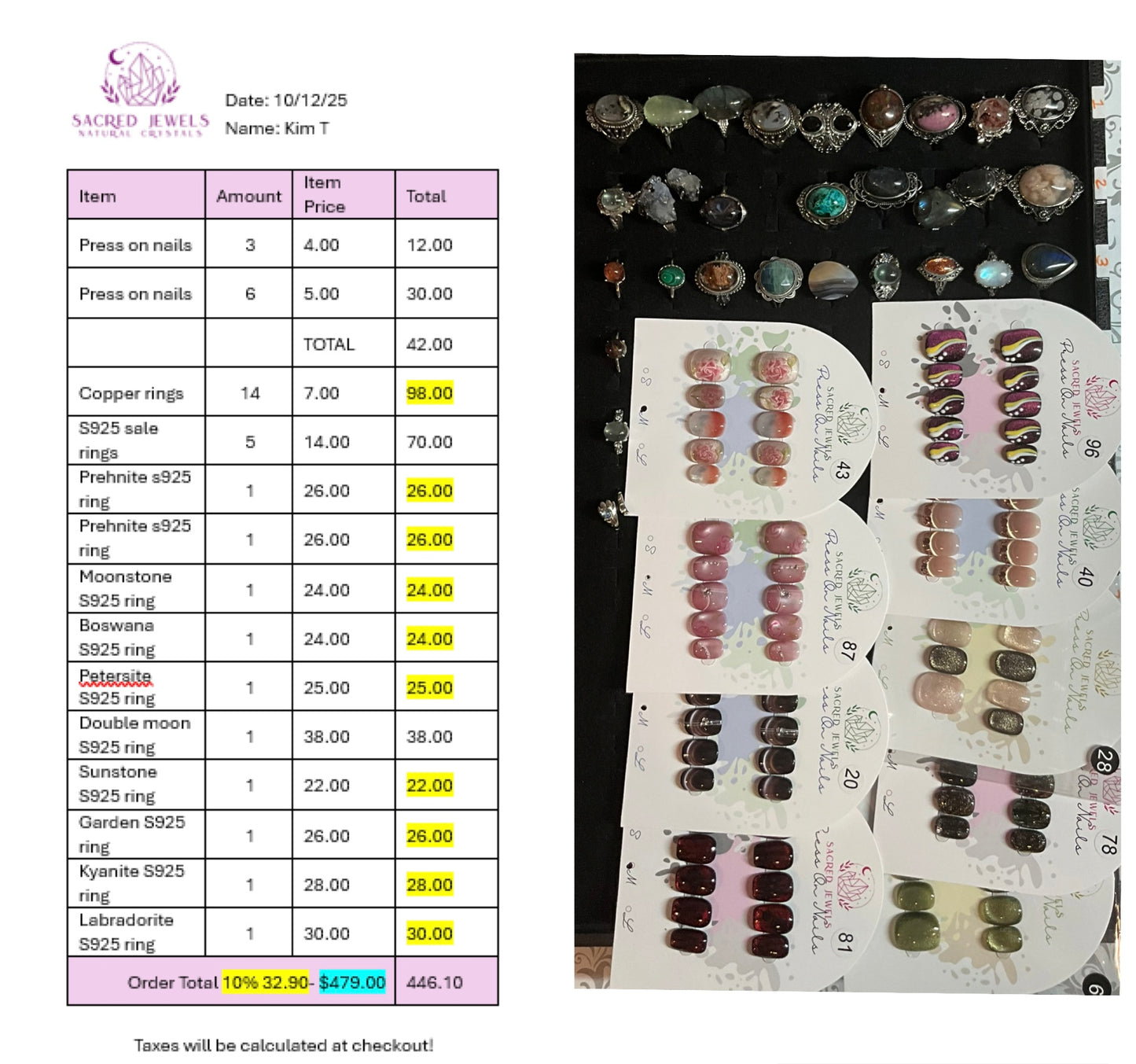 Checkout Link for Sacred Jewels Tiktok Lives