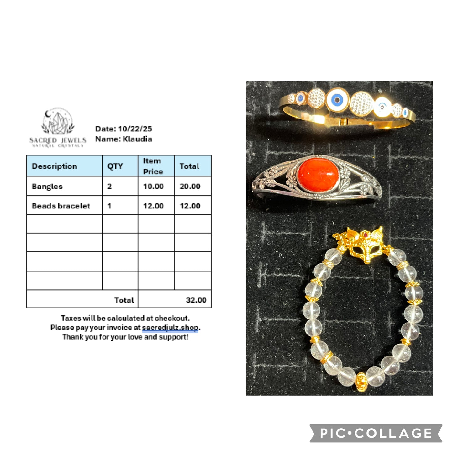 Checkout Link for Sacred Jewels Tiktok Lives