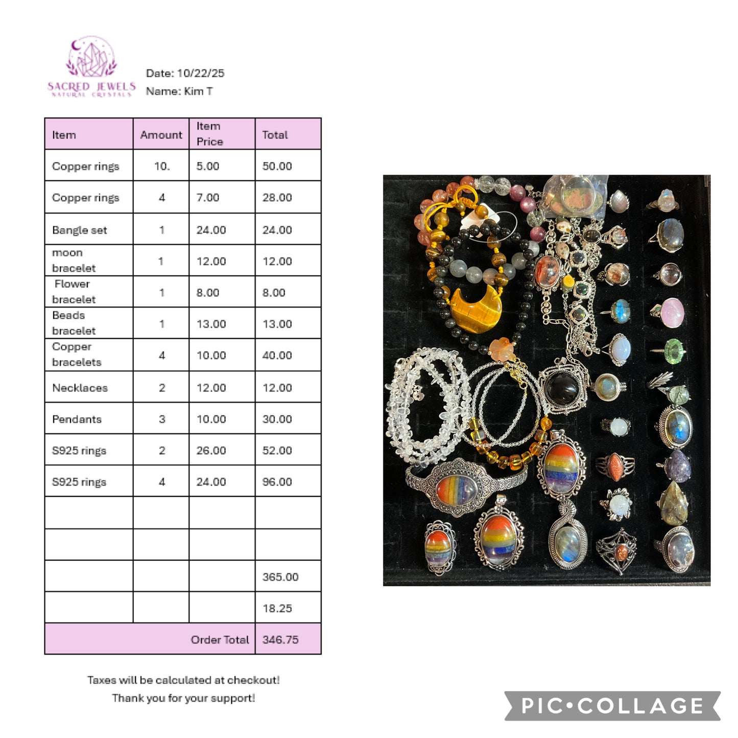 Checkout Link for Sacred Jewels Tiktok Lives