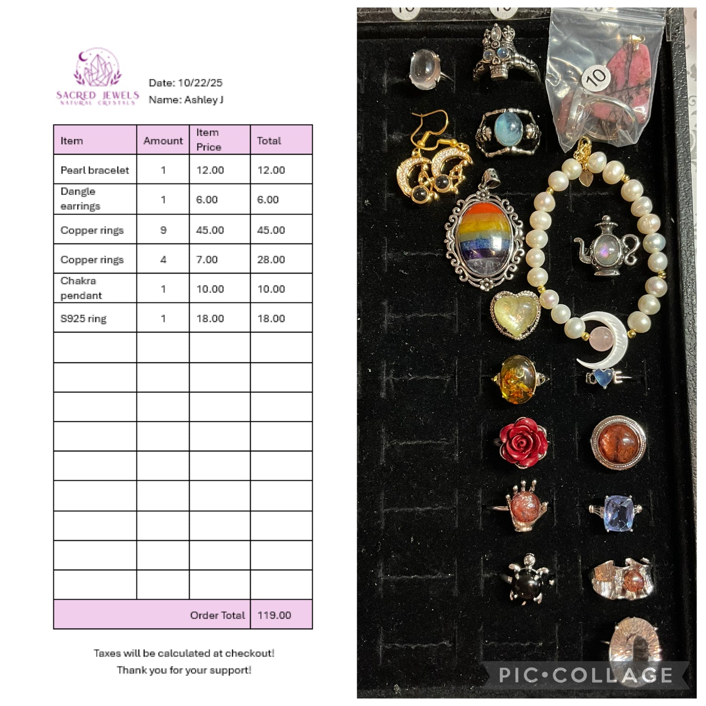 Checkout Link for Sacred Jewels Tiktok Lives