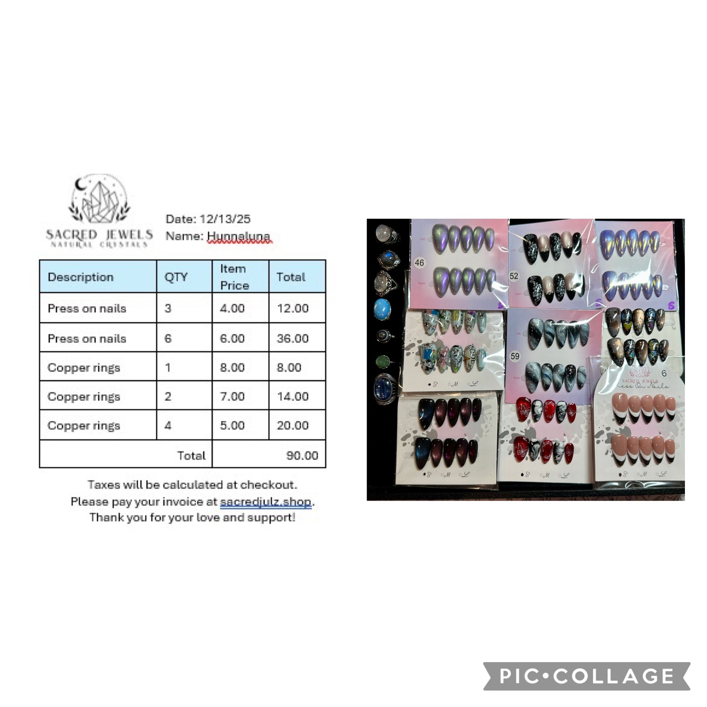 Checkout Link for Sacred Jewels Tiktok Lives