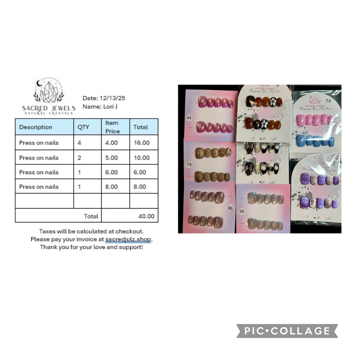 Checkout Link for Sacred Jewels Tiktok Lives