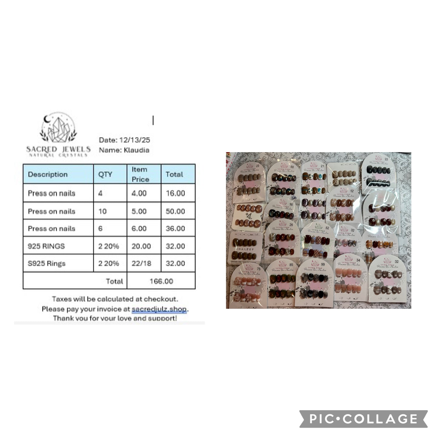 Checkout Link for Sacred Jewels Tiktok Lives