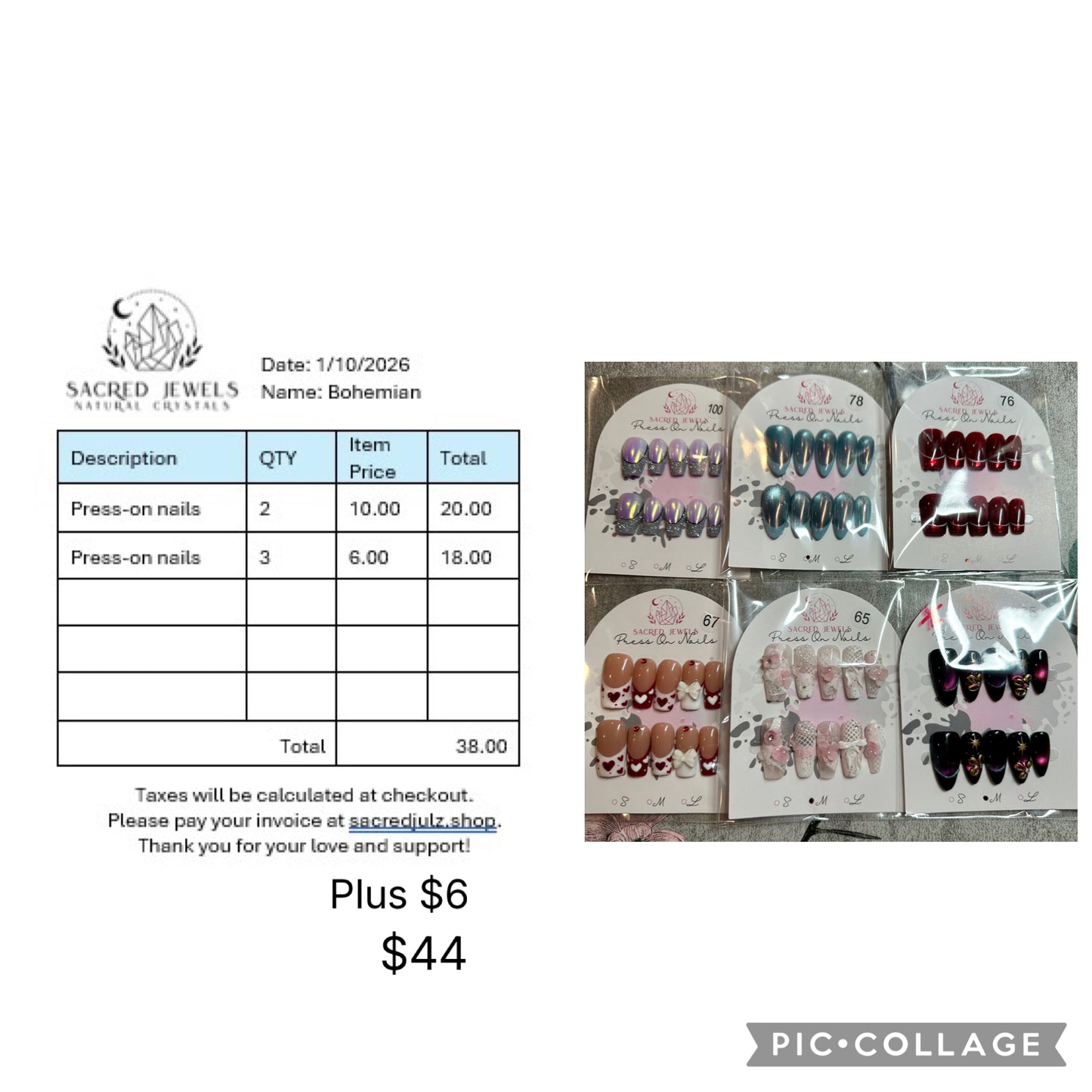 Checkout Link for Sacred Jewels Tiktok Lives