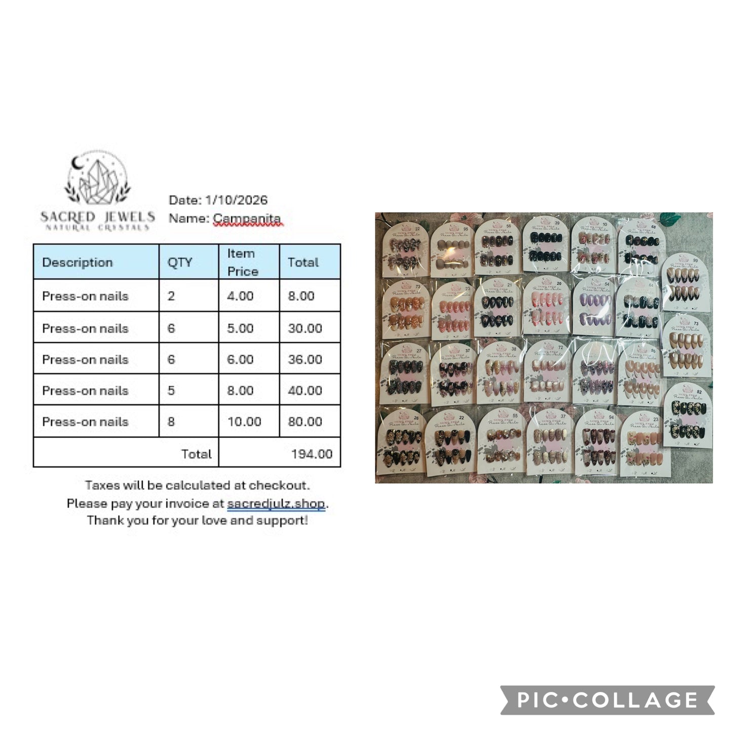 Checkout Link for Sacred Jewels Tiktok Lives