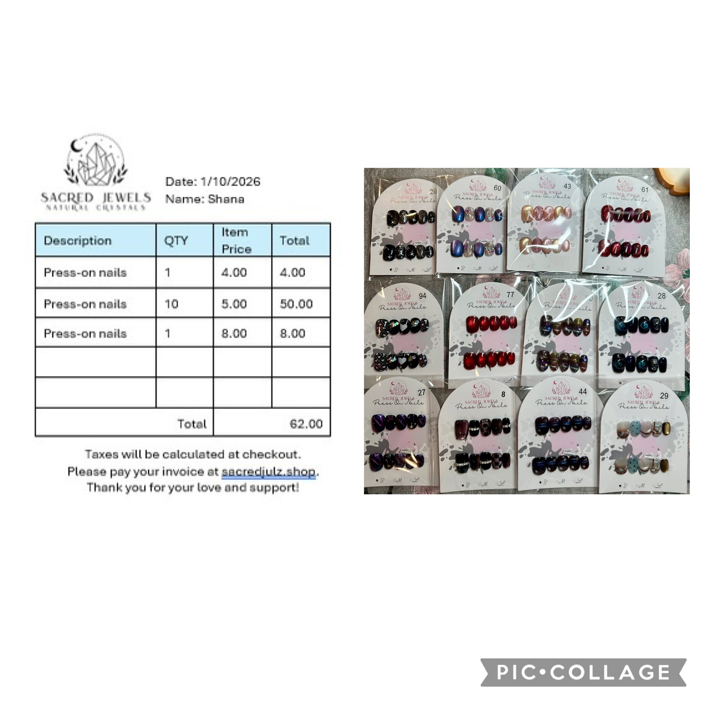 Checkout Link for Sacred Jewels Tiktok Lives