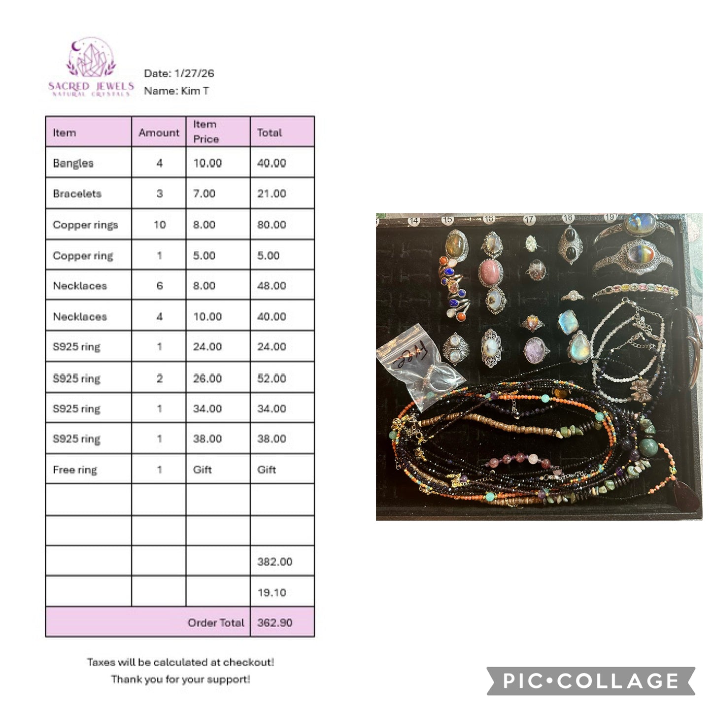 Checkout Link for Sacred Jewels Tiktok Lives