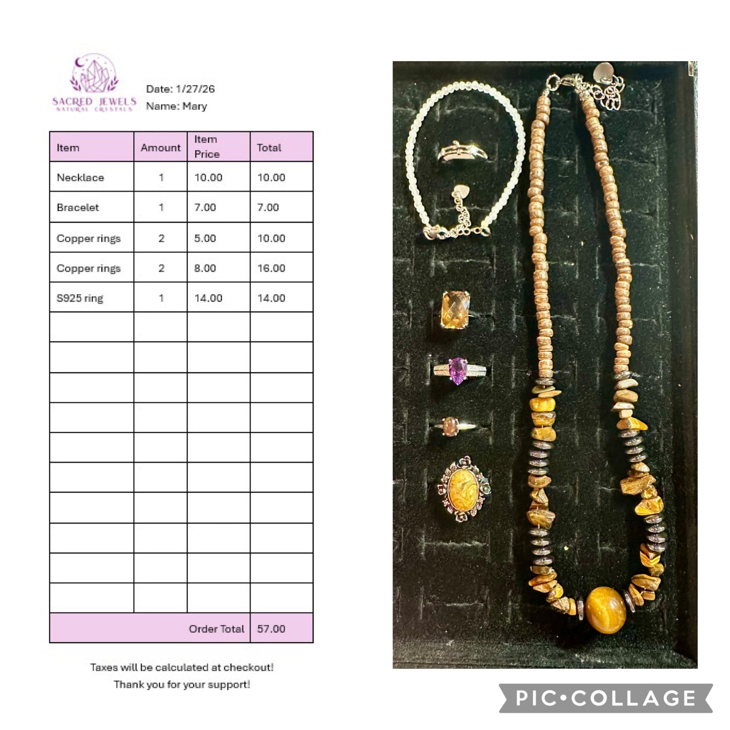 Checkout Link for Sacred Jewels Tiktok Lives