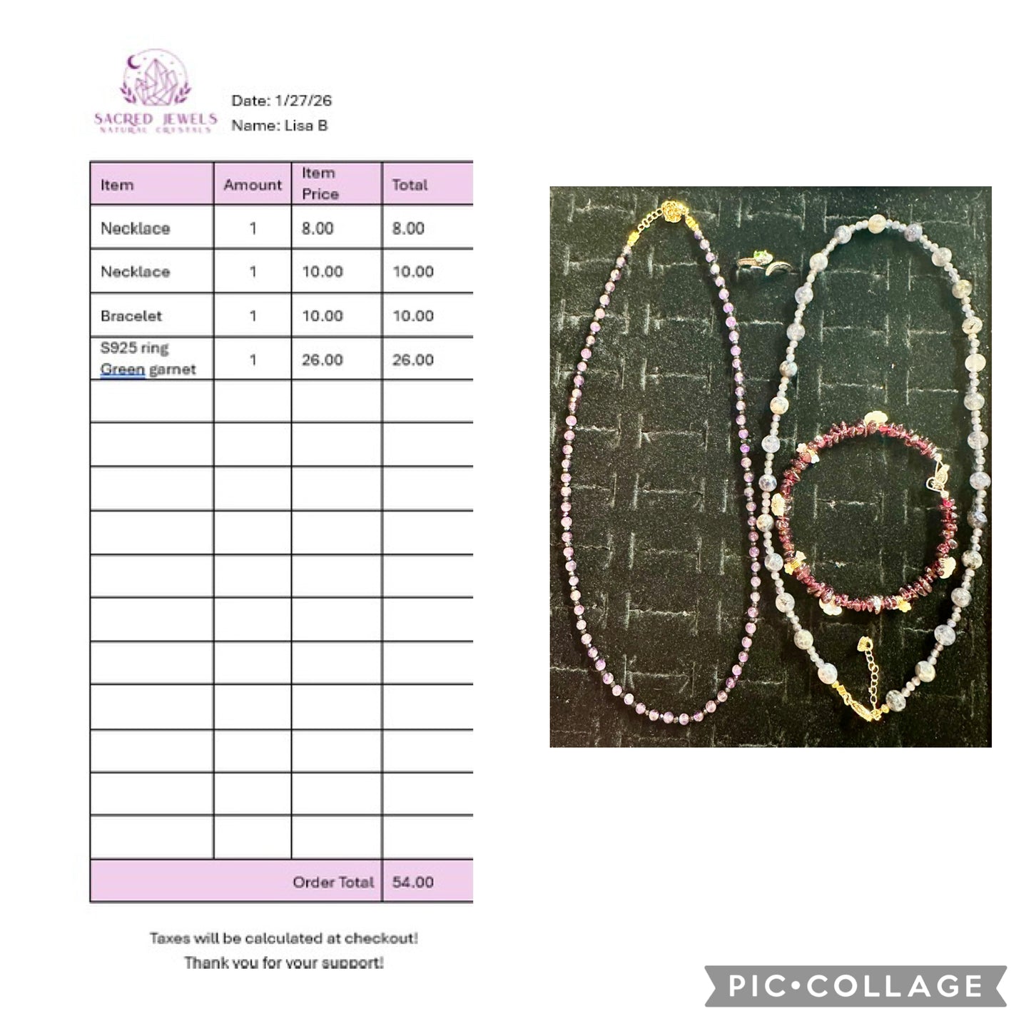 Checkout Link for Sacred Jewels Tiktok Lives