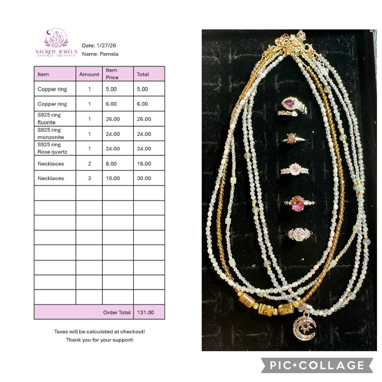 Checkout Link for Sacred Jewels Tiktok Lives