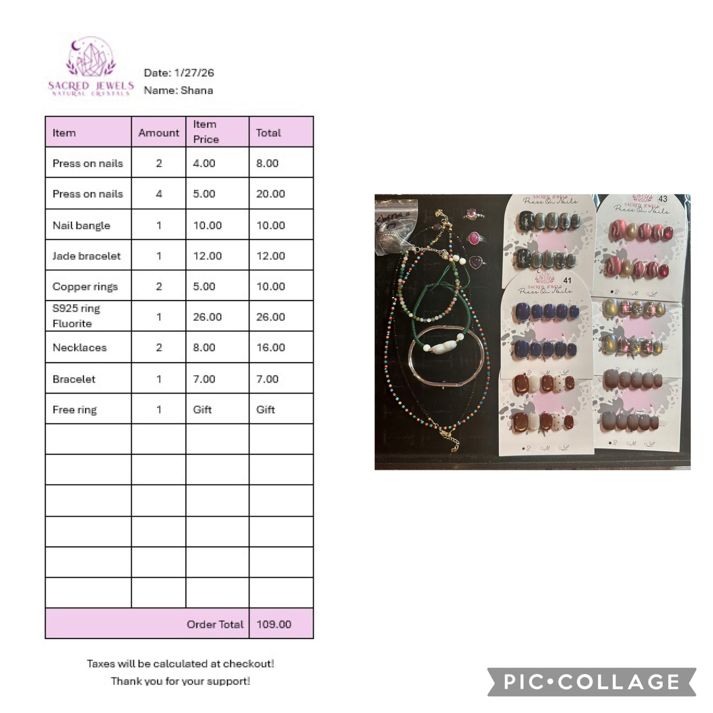 Checkout Link for Sacred Jewels Tiktok Lives