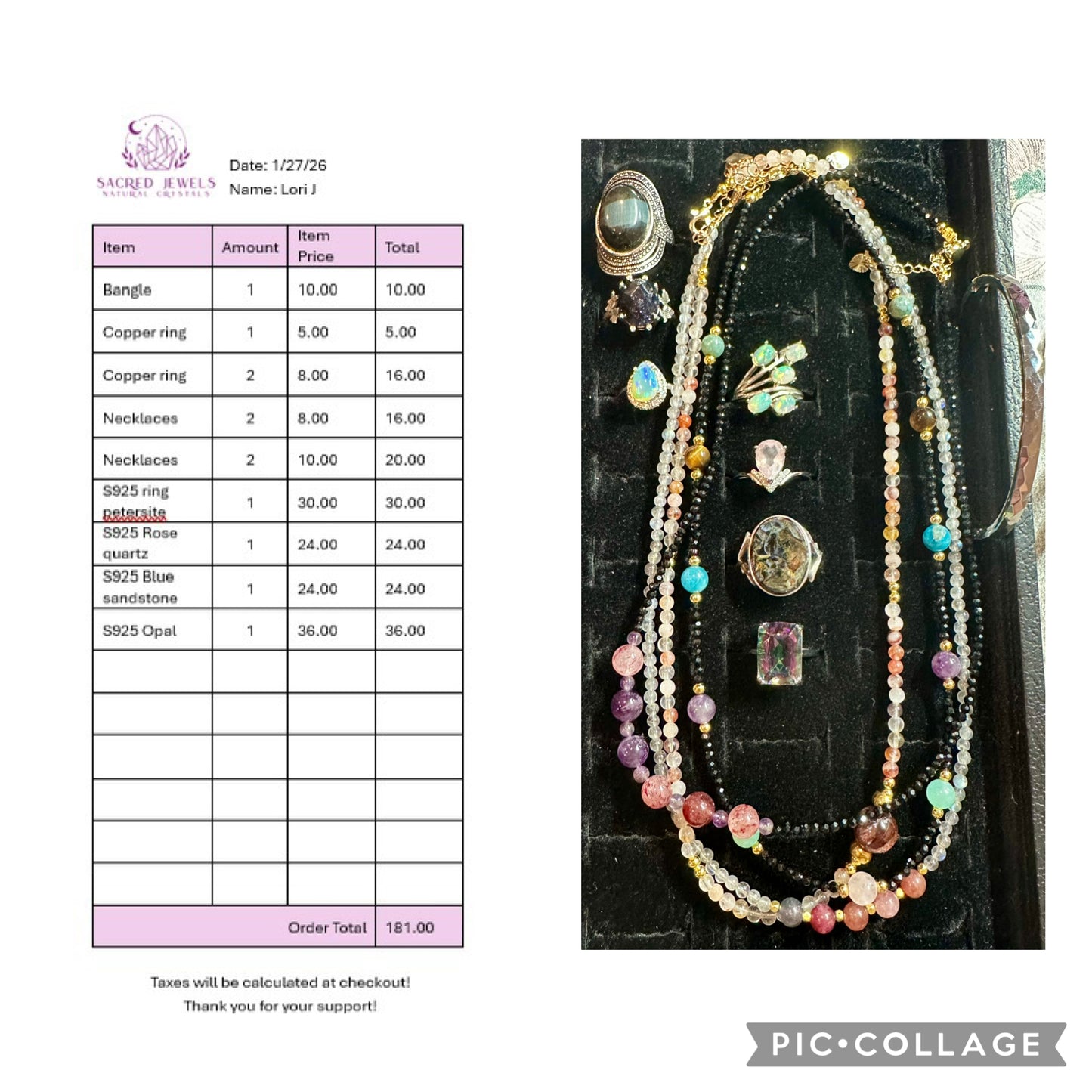 Checkout Link for Sacred Jewels Tiktok Lives