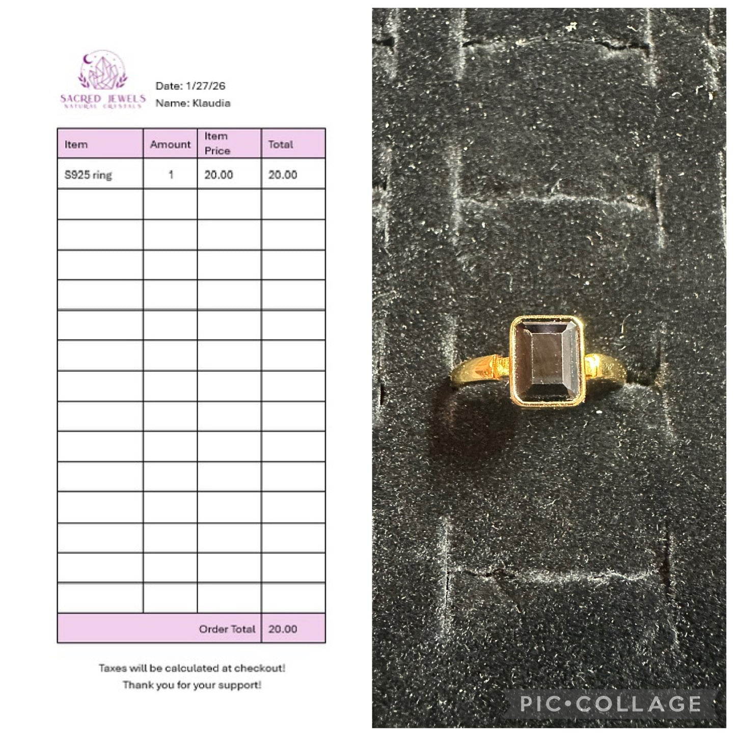 Checkout Link for Sacred Jewels Tiktok Lives