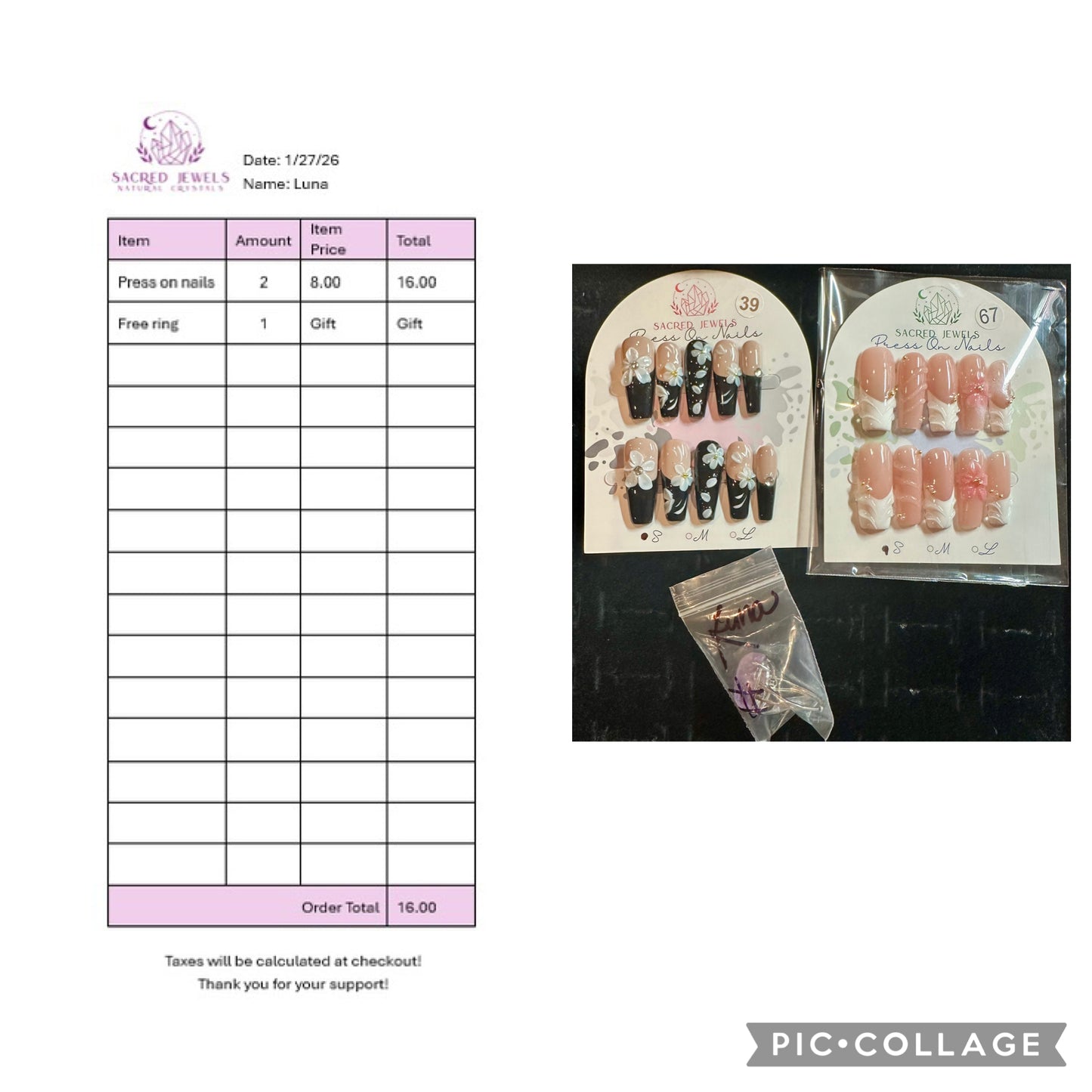 Checkout Link for Sacred Jewels Tiktok Lives