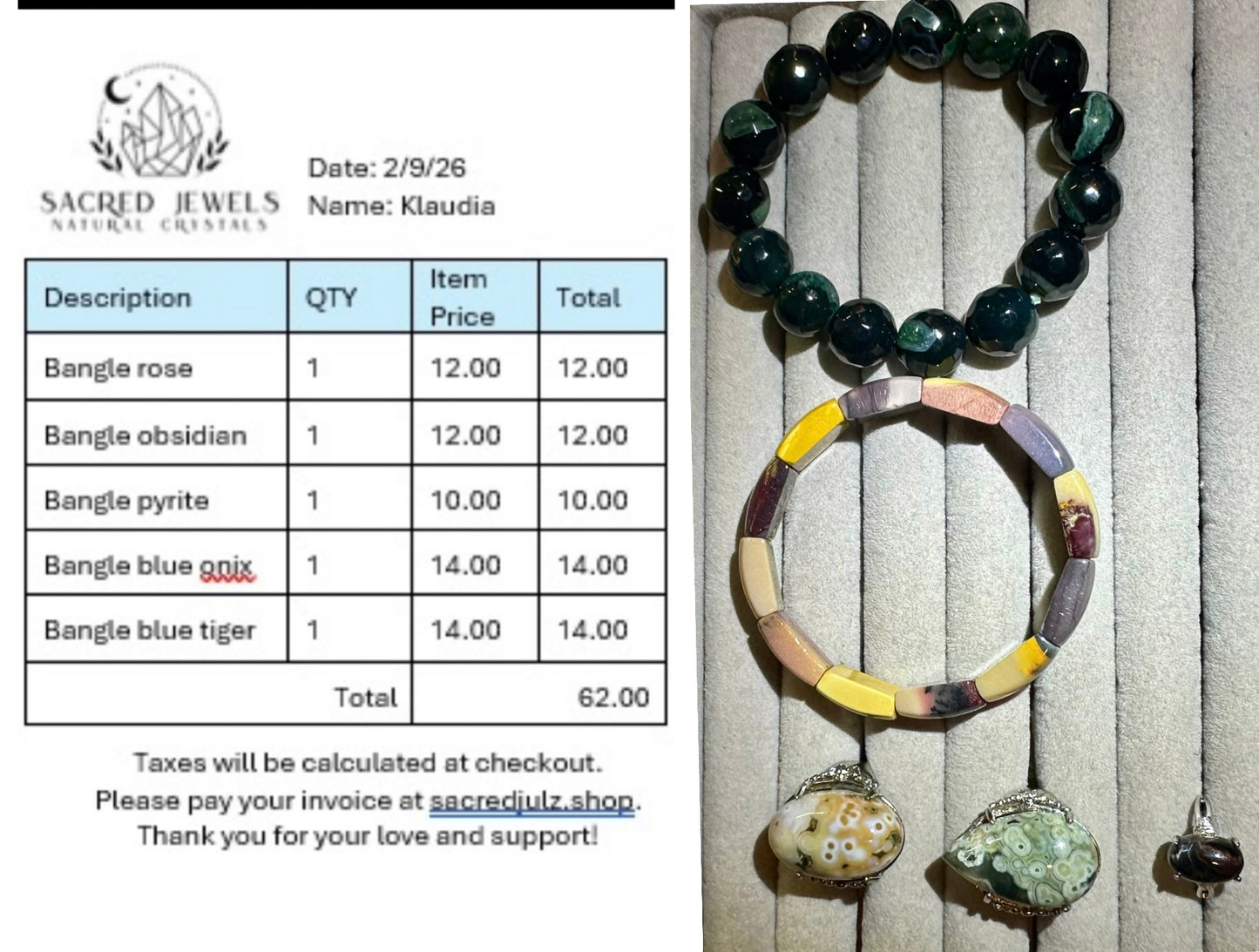 Checkout Link for Sacred Jewels Tiktok Lives