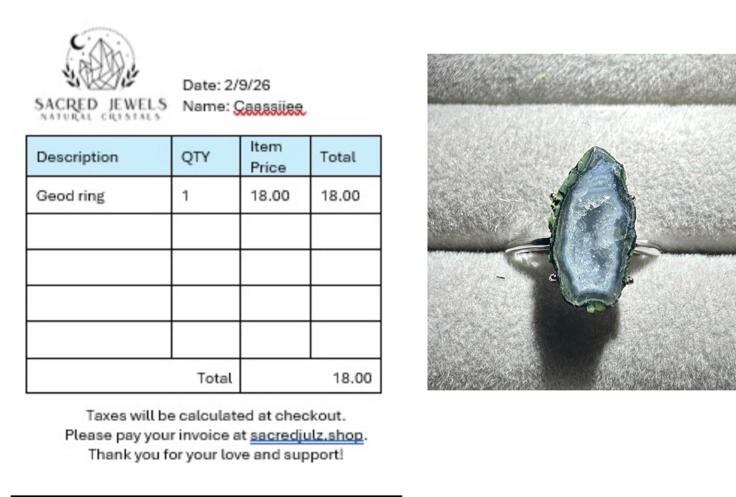 Checkout Link for Sacred Jewels Tiktok Lives