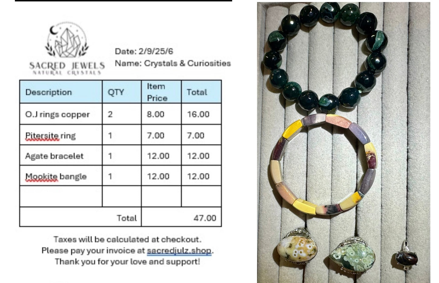 Checkout Link for Sacred Jewels Tiktok Lives