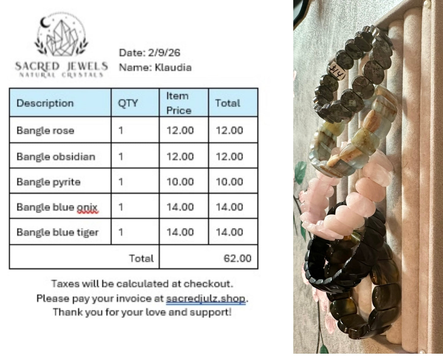 Checkout Link for Sacred Jewels Tiktok Lives