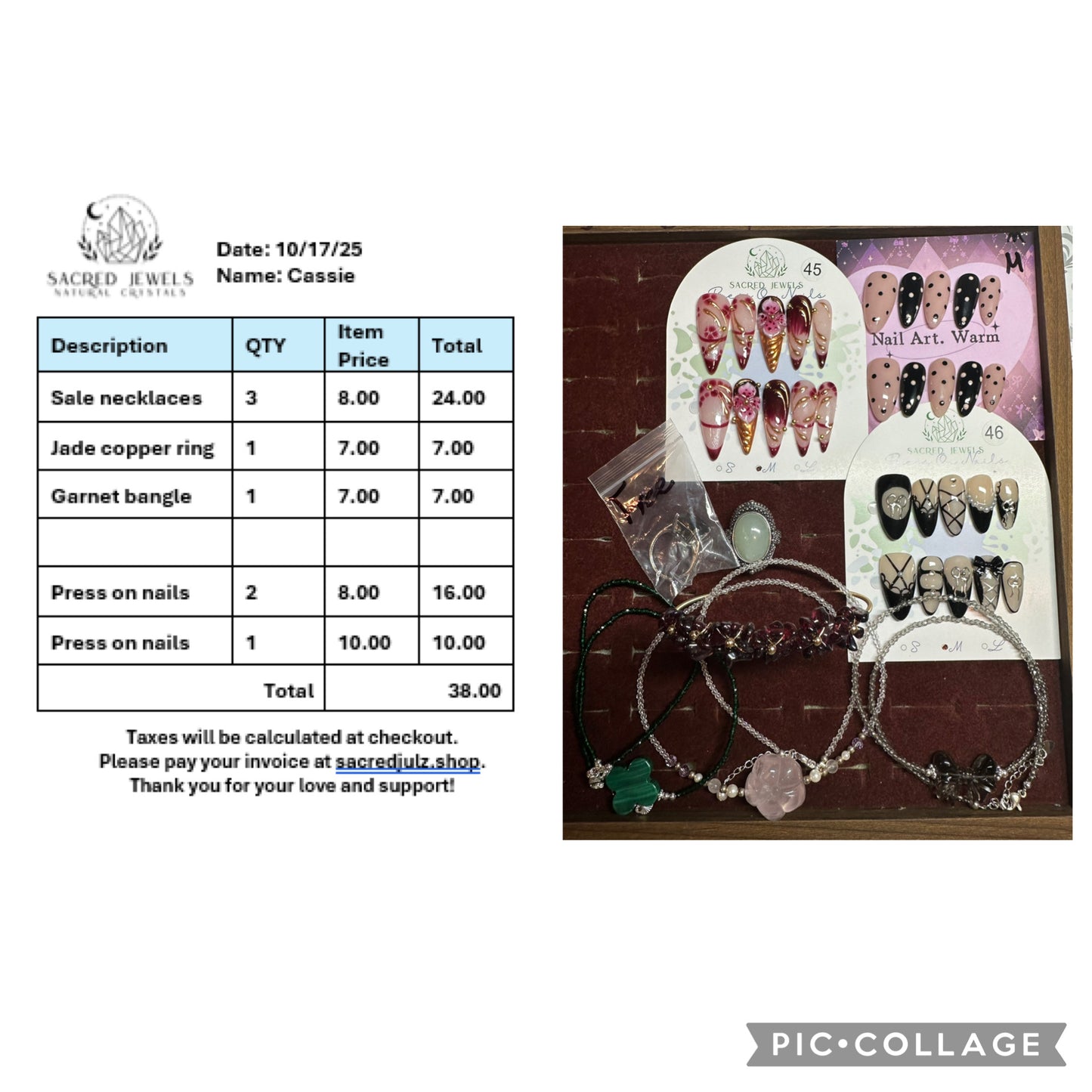 Checkout Link for Sacred Jewels Tiktok Lives