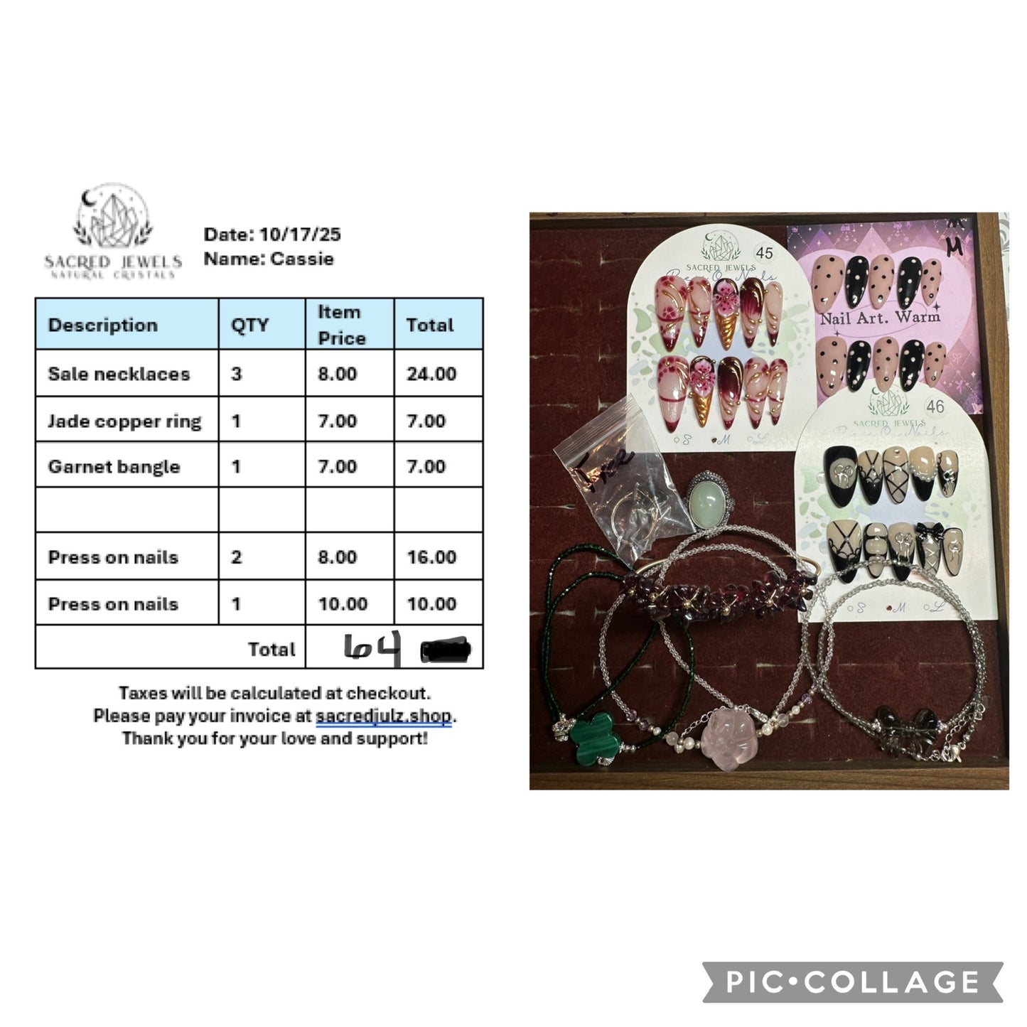 Checkout Link for Sacred Jewels Tiktok Lives