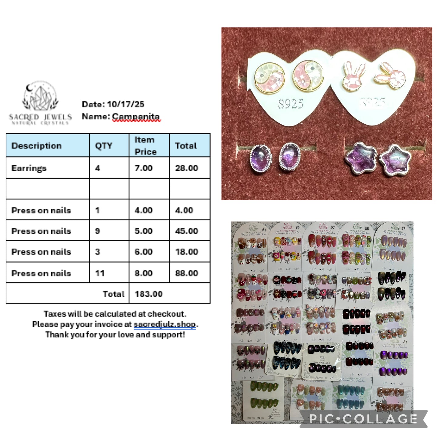 Checkout Link for Sacred Jewels Tiktok Lives