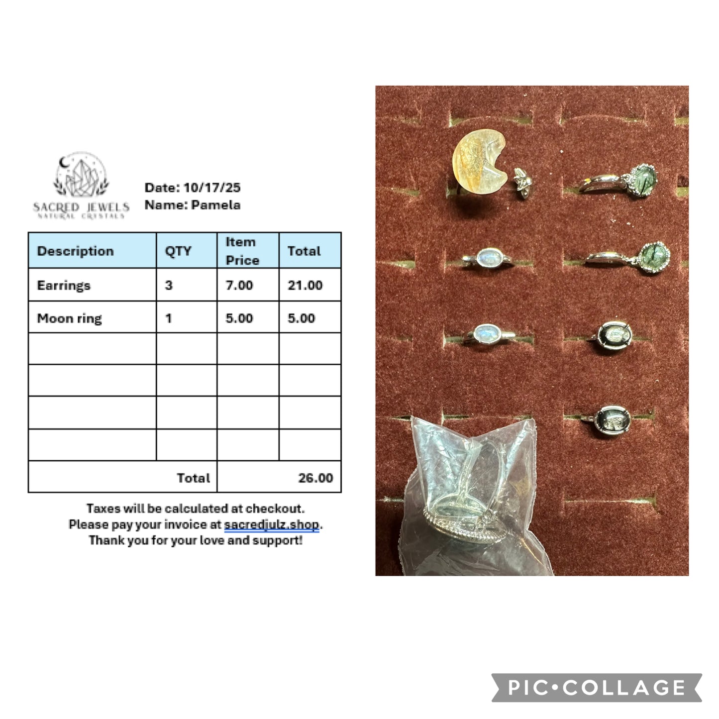 Checkout Link for Sacred Jewels Tiktok Lives