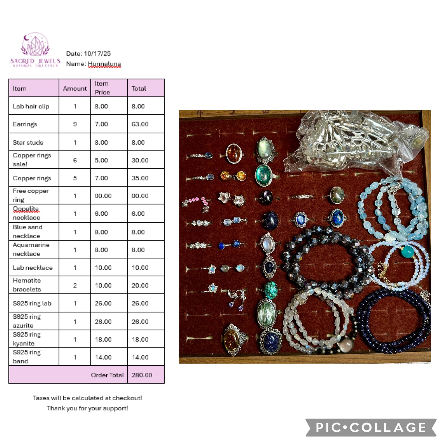 Checkout Link for Sacred Jewels Tiktok Lives