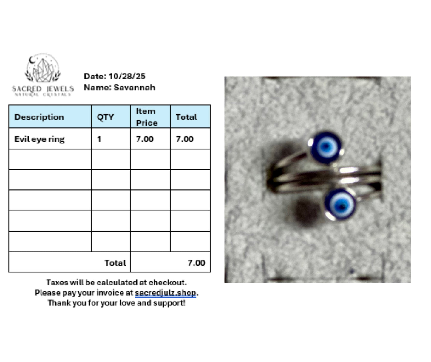 Checkout Link for Sacred Jewels Tiktok Lives