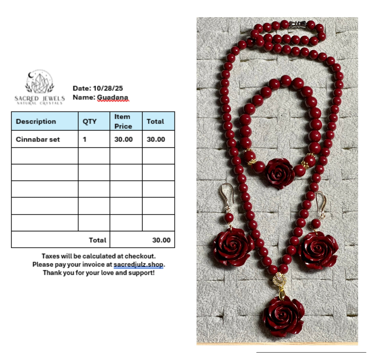 Checkout Link for Sacred Jewels Tiktok Lives