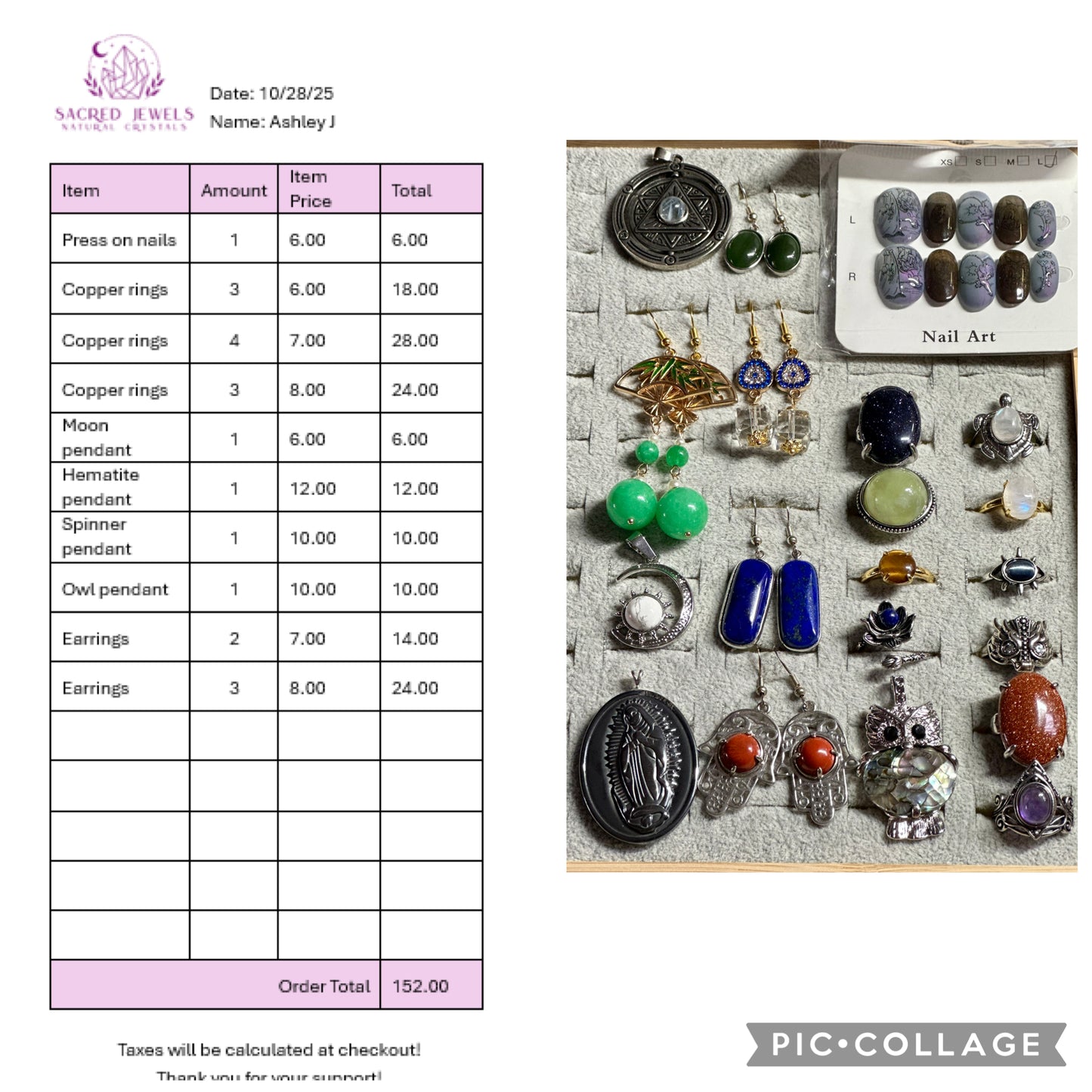 Checkout Link for Sacred Jewels Tiktok Lives