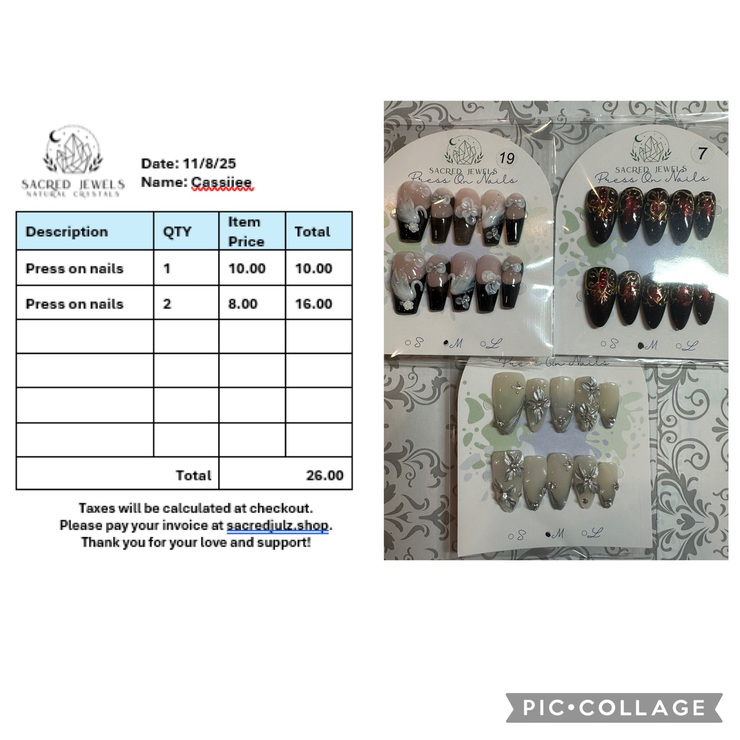 Checkout Link for Sacred Jewels Tiktok Lives