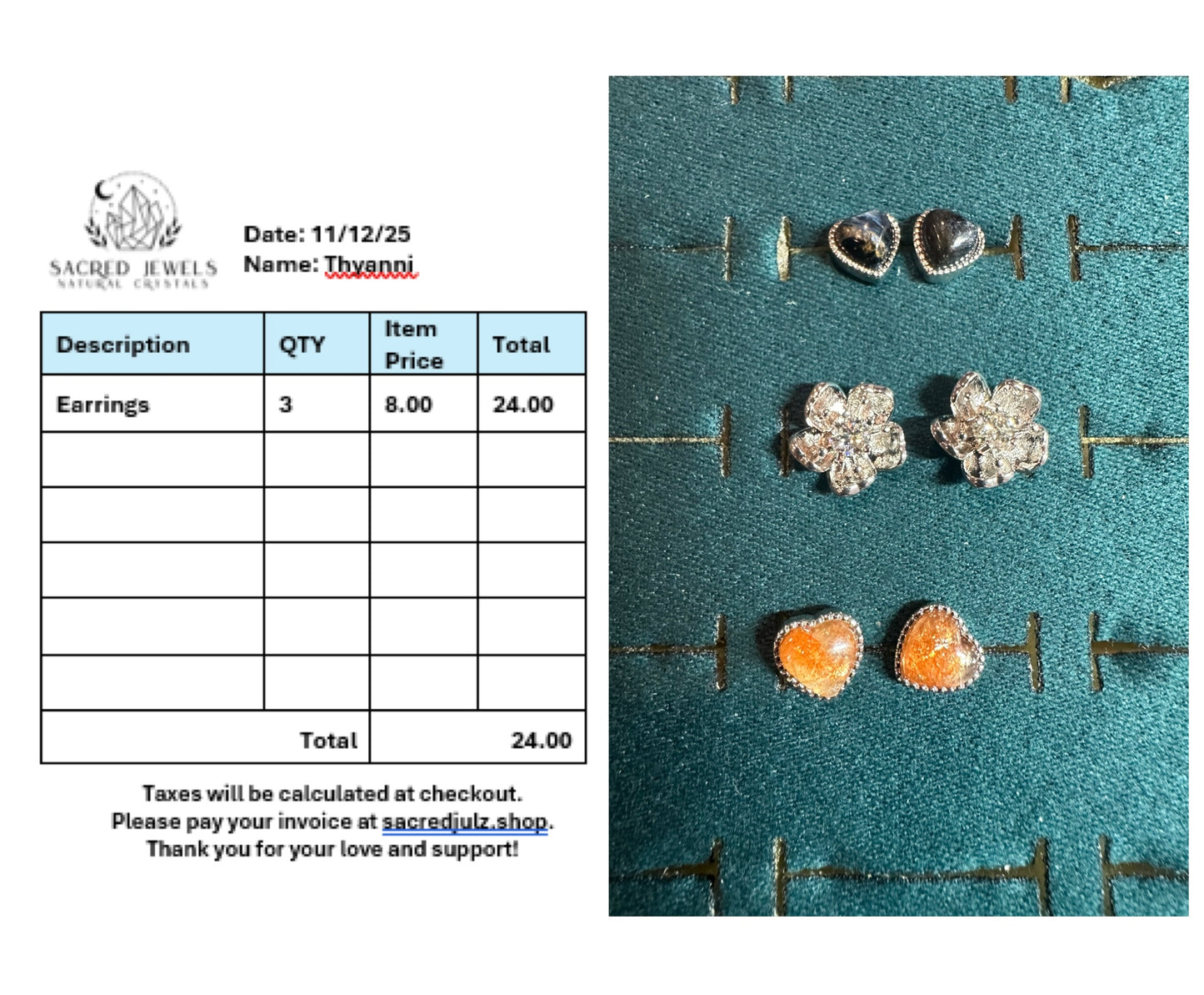 Checkout Link for Sacred Jewels Tiktok Lives