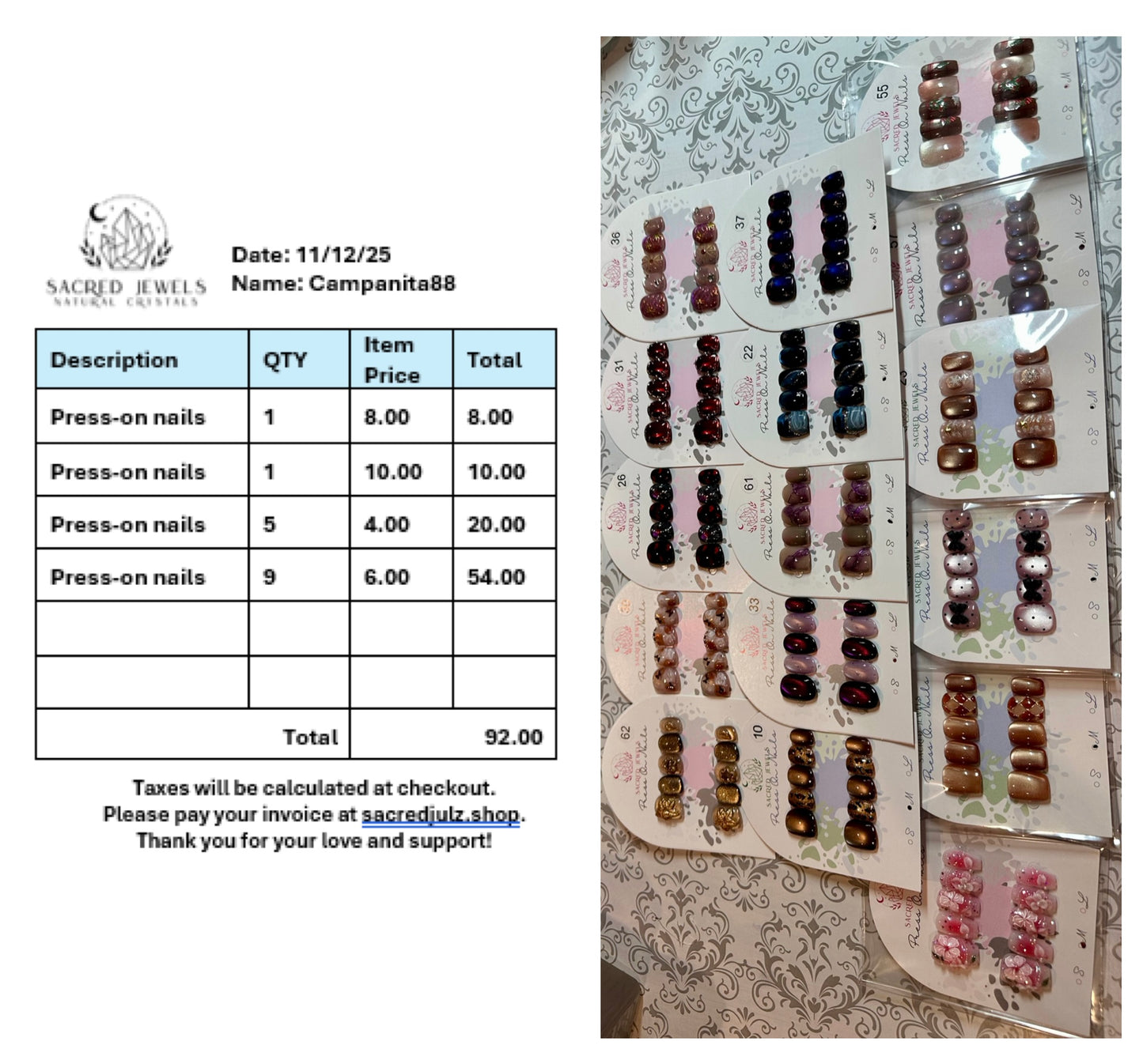 Checkout Link for Sacred Jewels Tiktok Lives