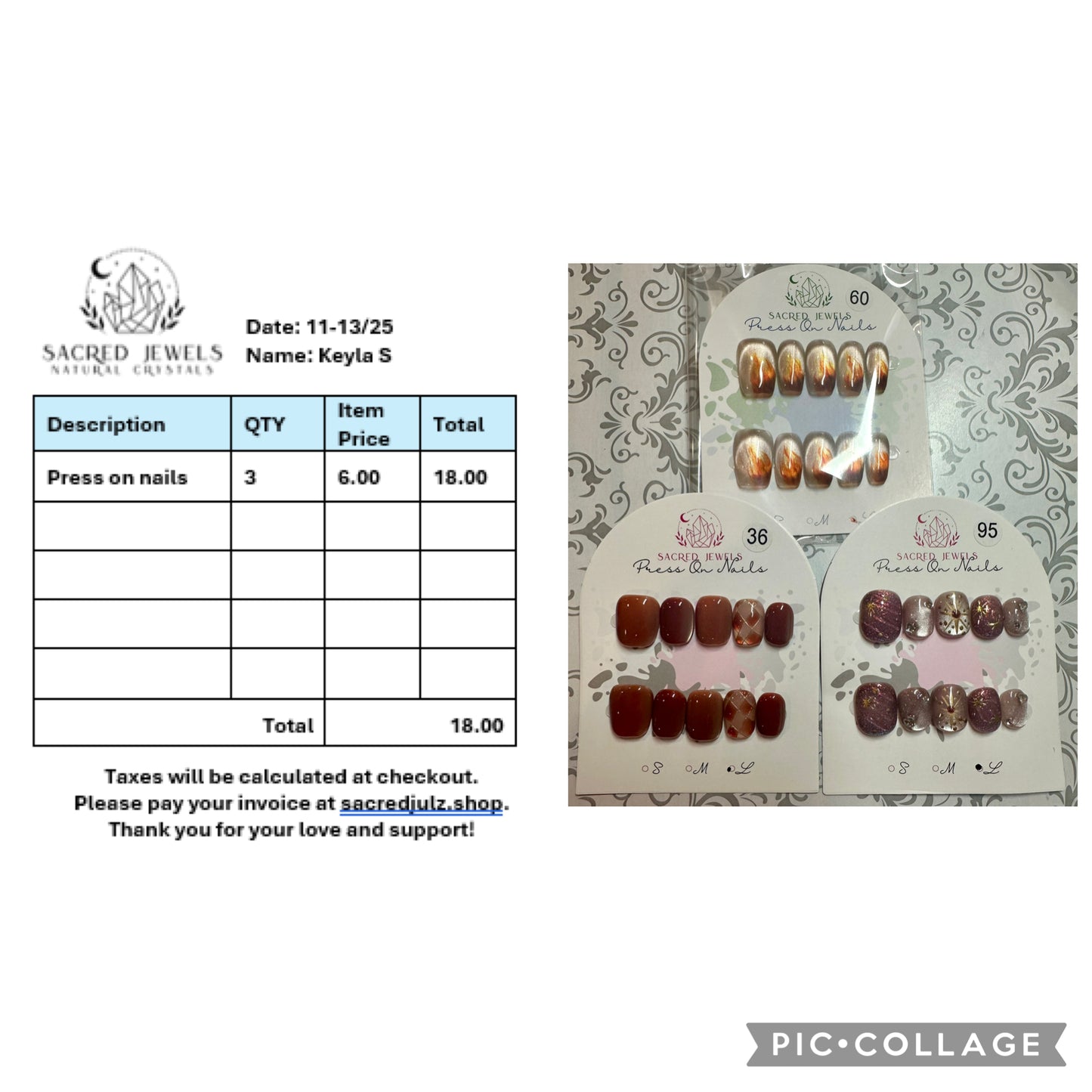 Checkout Link for Sacred Jewels Tiktok Lives